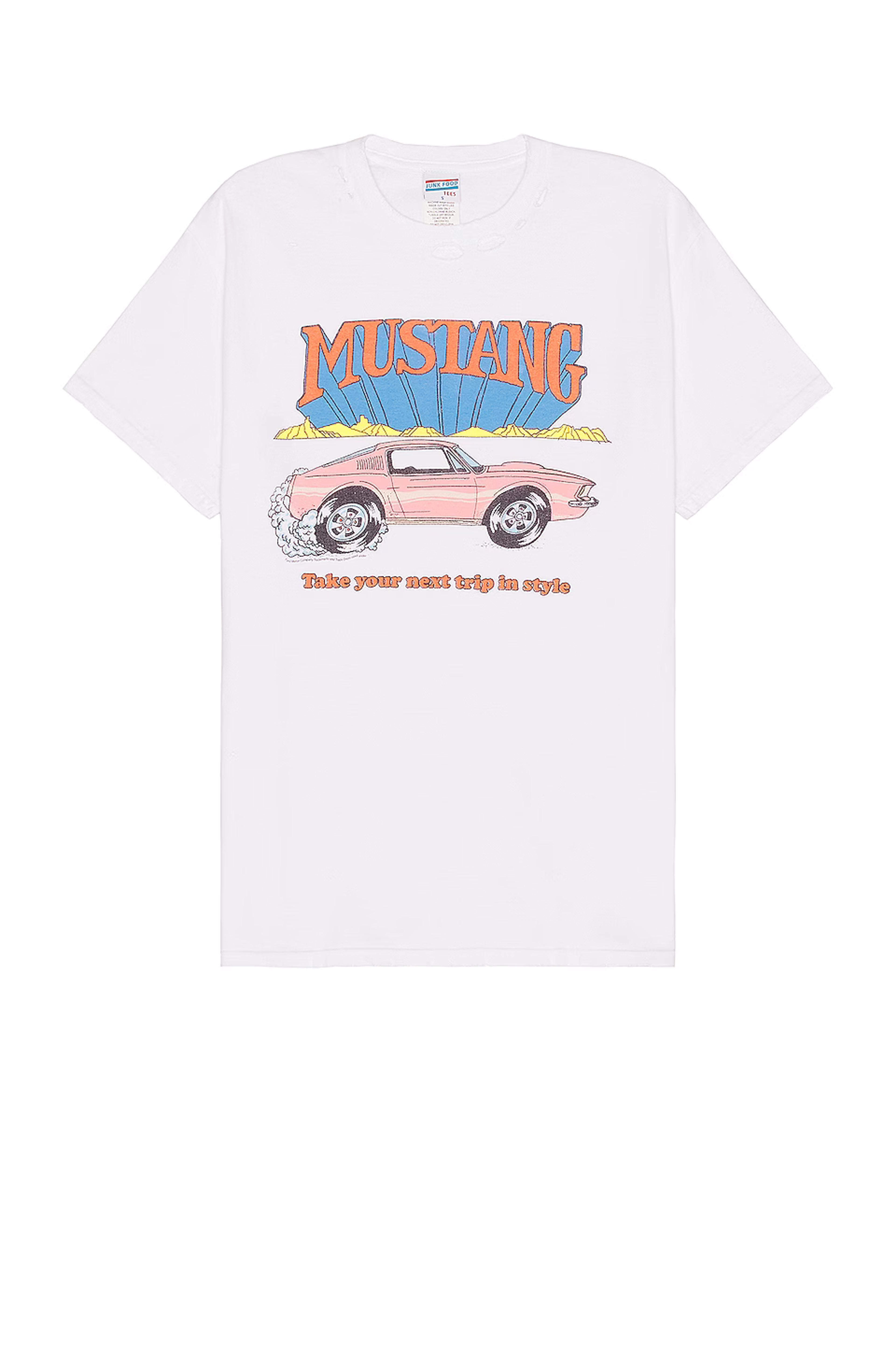 Junk Food Ford Mustang Style Tee in White | REVOLVE