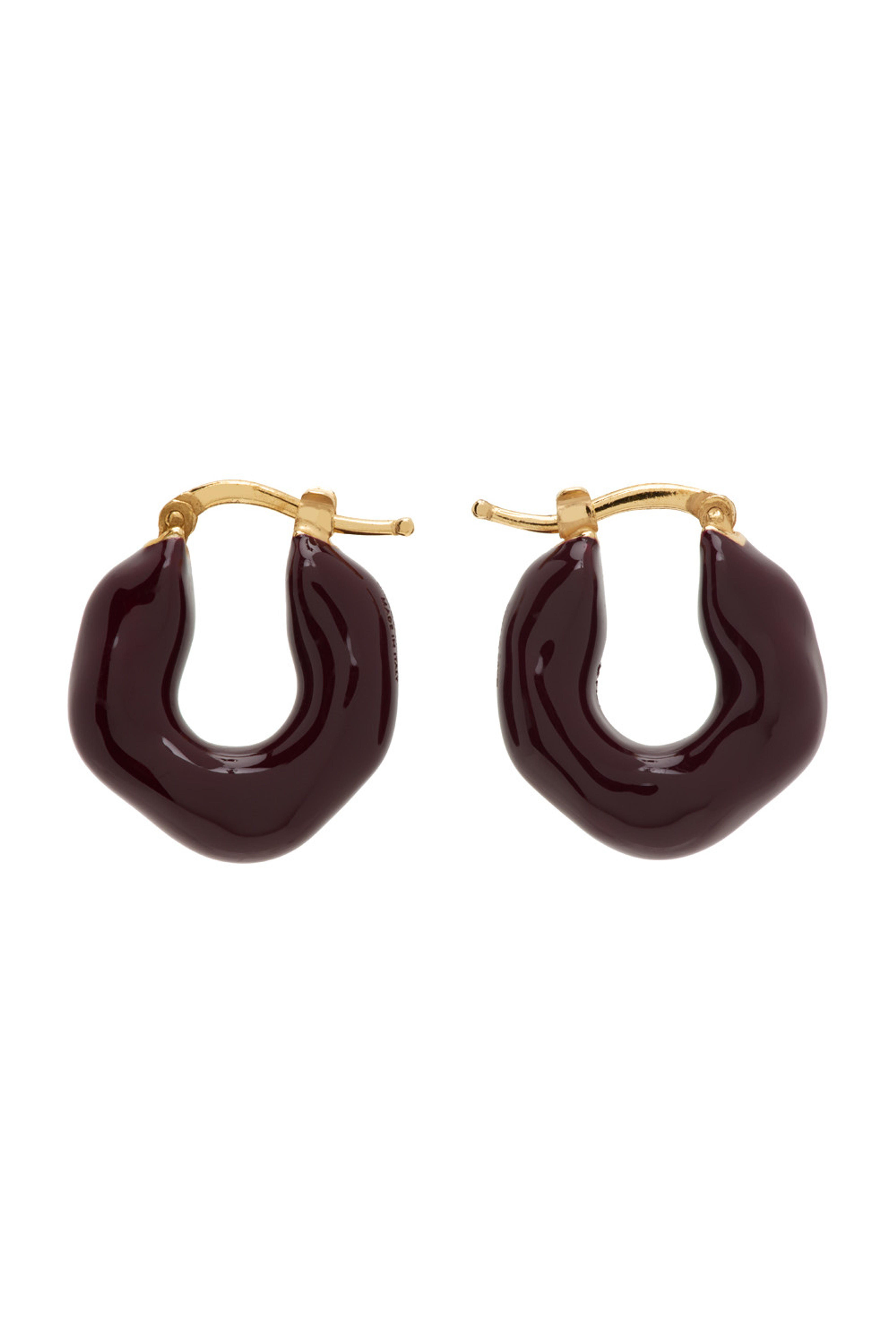 Jil Sander: Purple Hoop Earrings | SSENSE