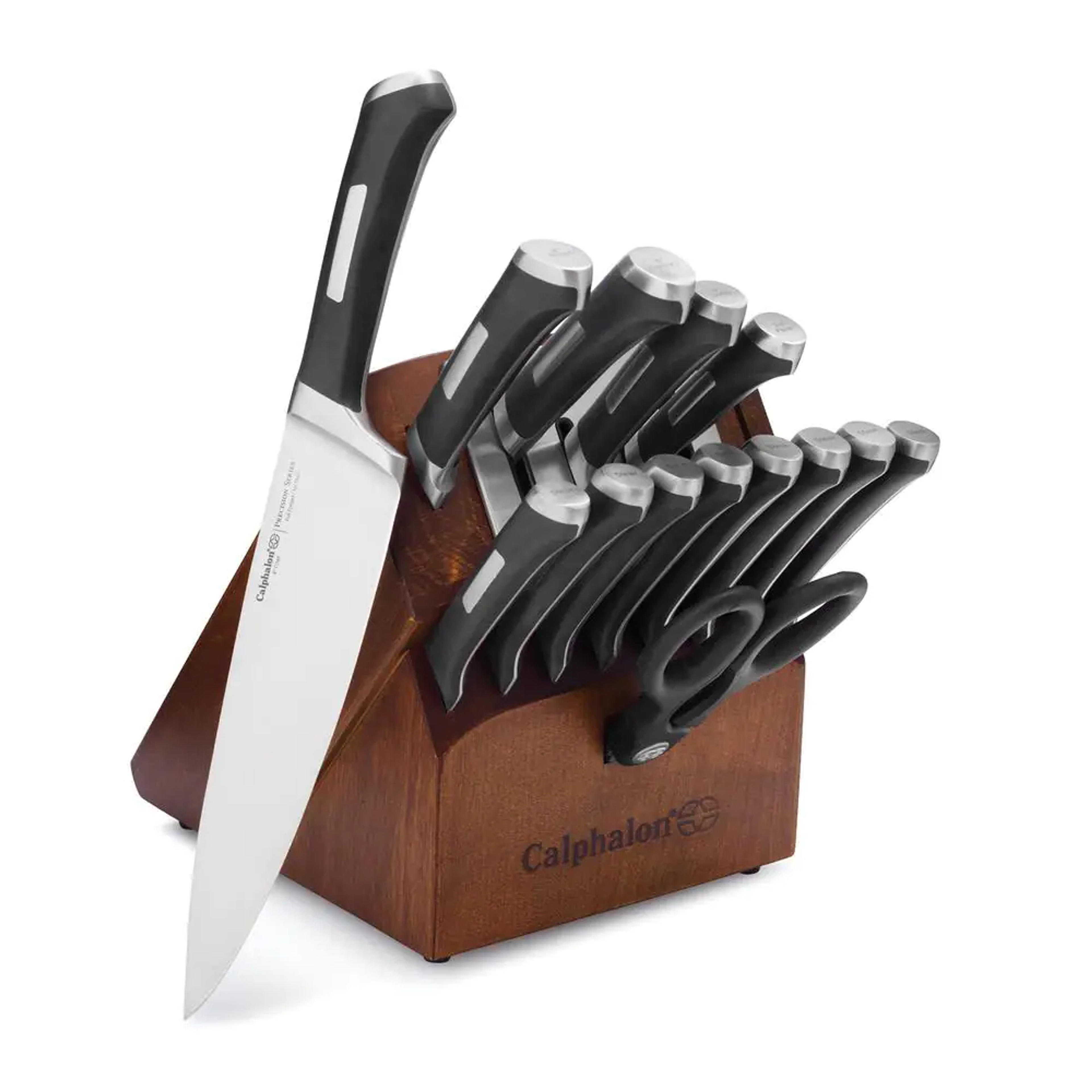 Calphalon Precision 15-Piece Self-Sharpening Knife and Block Set with Sharp in Technology 1932941 - The Home Depot