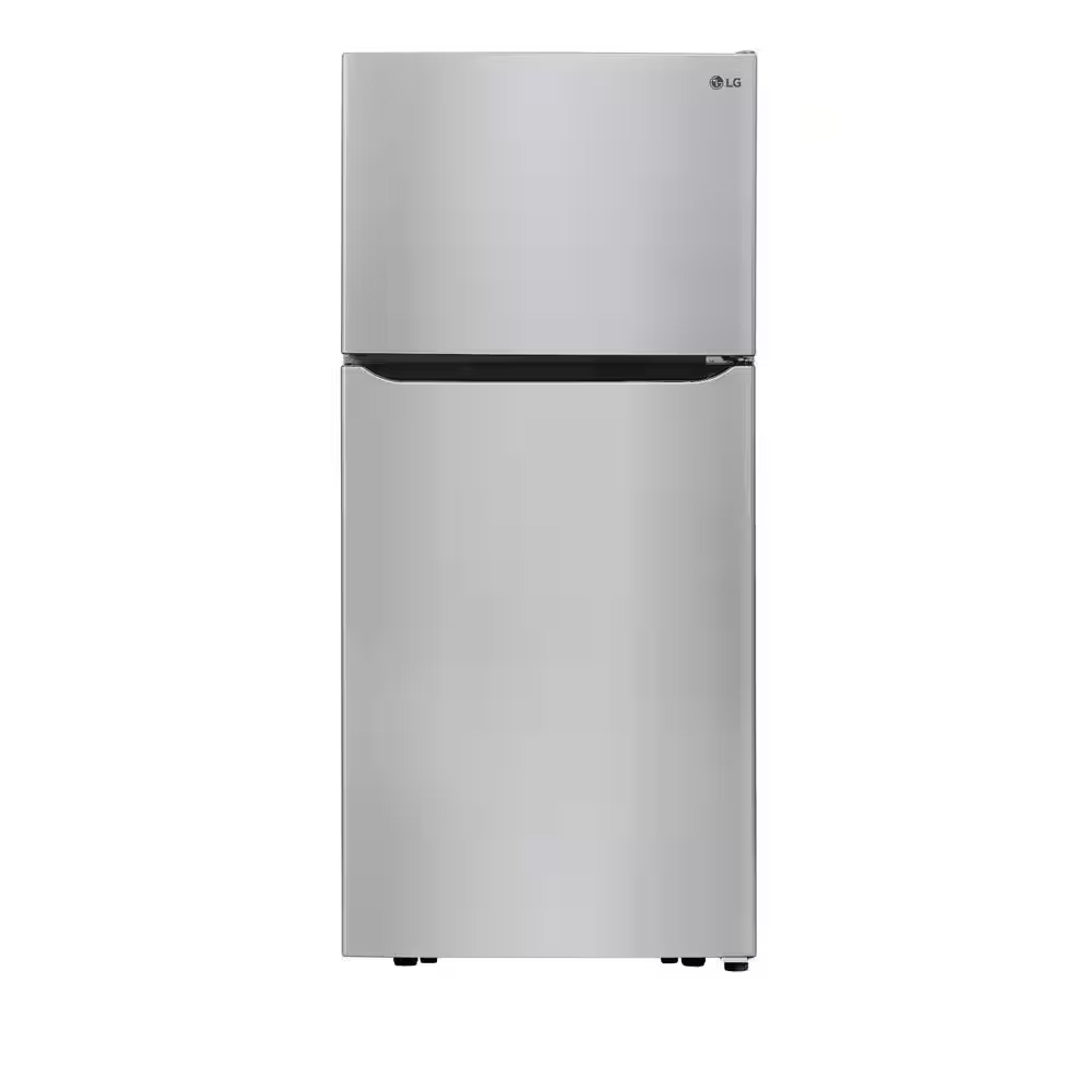 LG 30 in. W 20 cu. ft. Top Freezer Refrigerator w/ Multi-Air Flow and Reversible Door in Stainless Steel,ENERGY STAR LTCS20020S