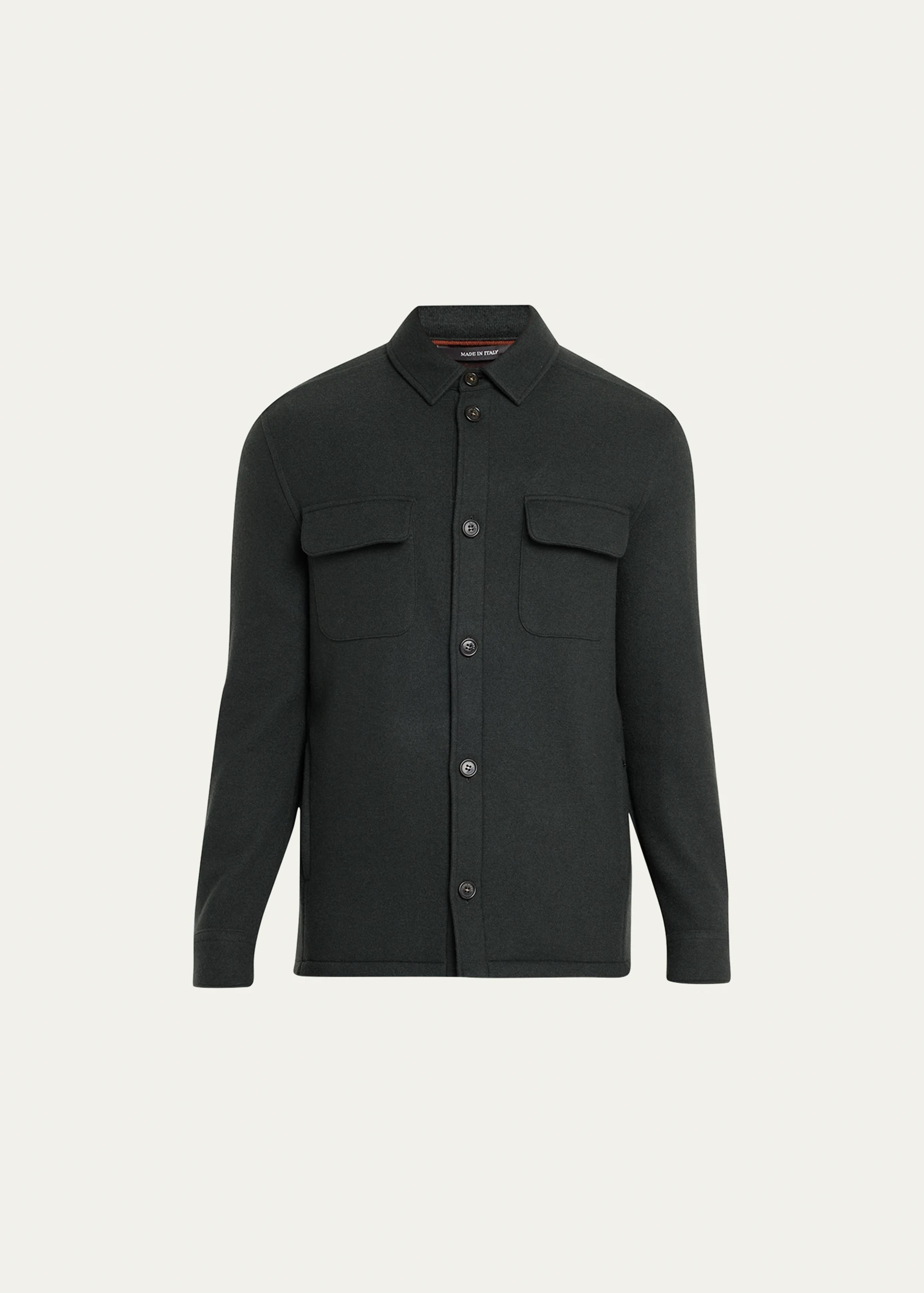 Loro Piana Men's LP Cashmere-Nylon Overshirt - Bergdorf Goodman