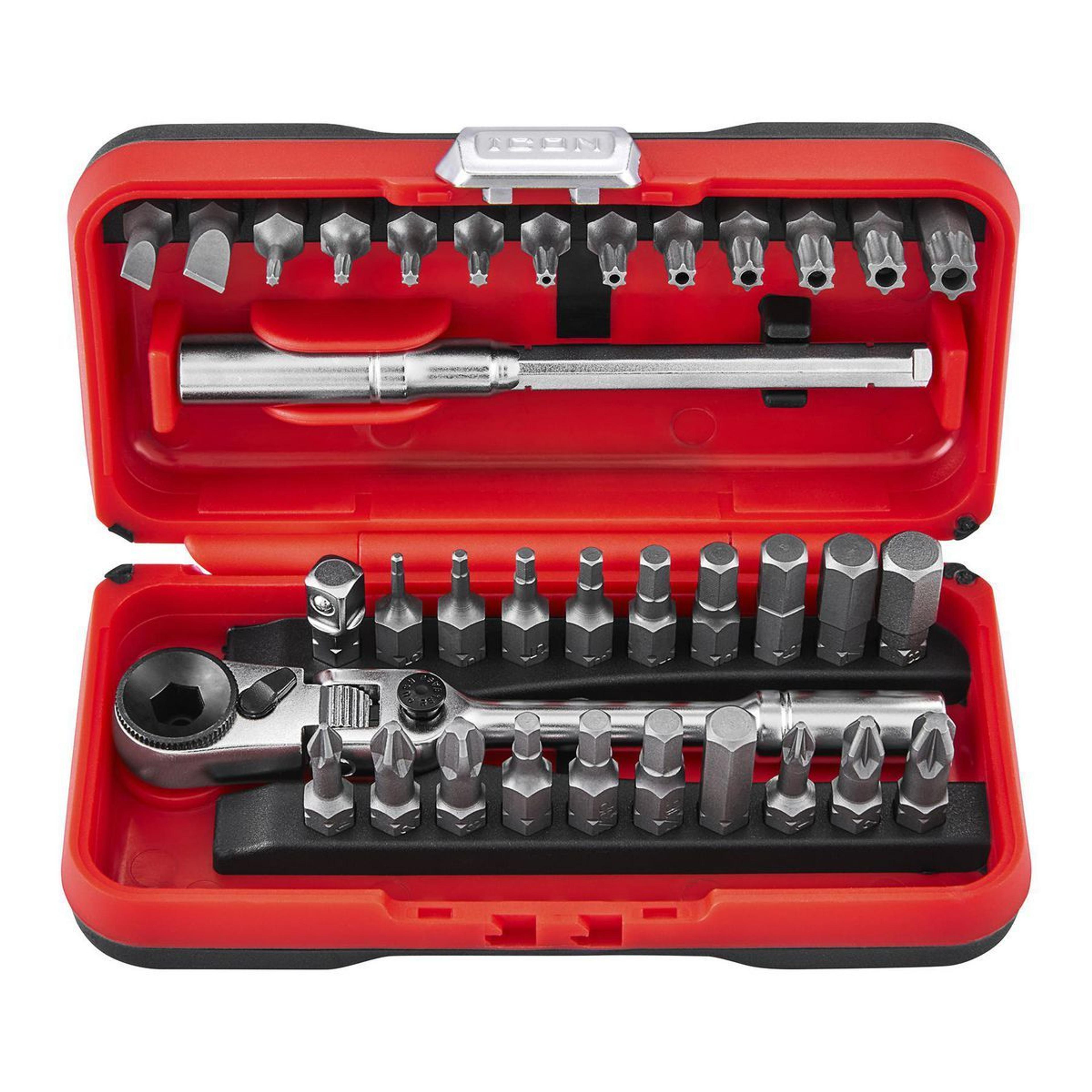 Locking Flex Head Ratchet and Bit Set, 35 Piece