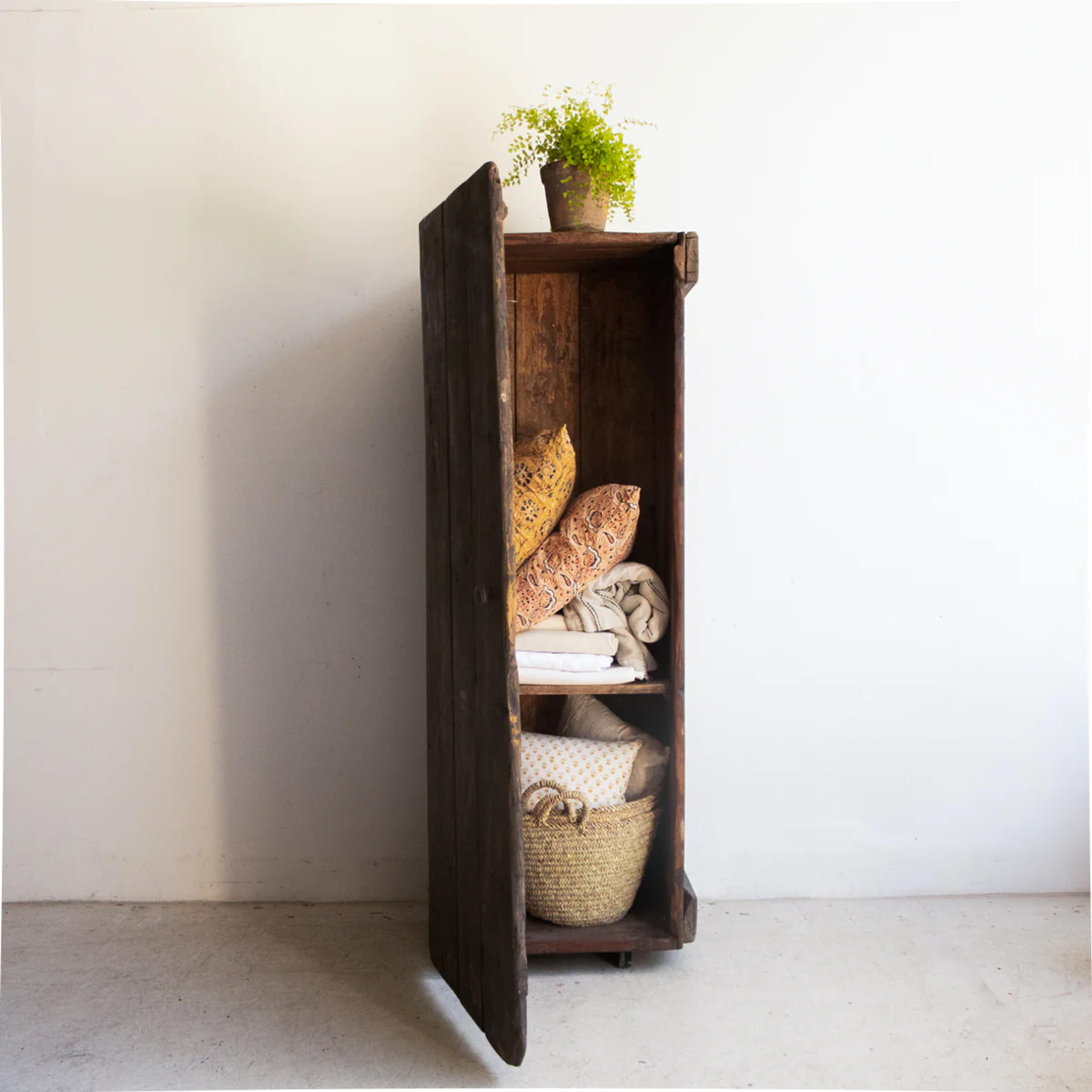 Antique Ebonized Wood Cabinet– elsie green