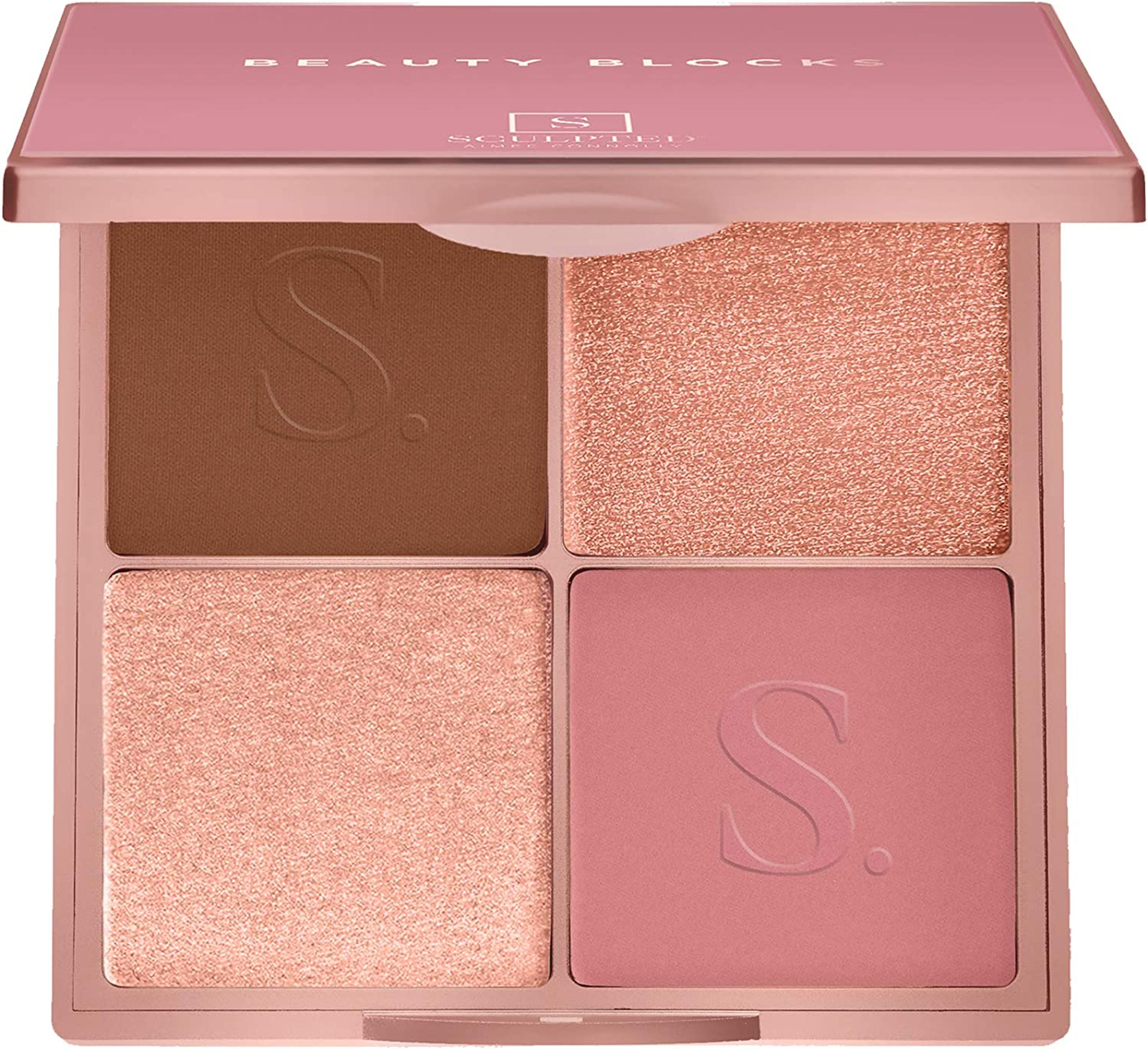 Sculpted 4 in 1 Beauty Blocks, Blush and Cream Complete Makeup Face Contour Palette 12g (Deep) - BigaMart