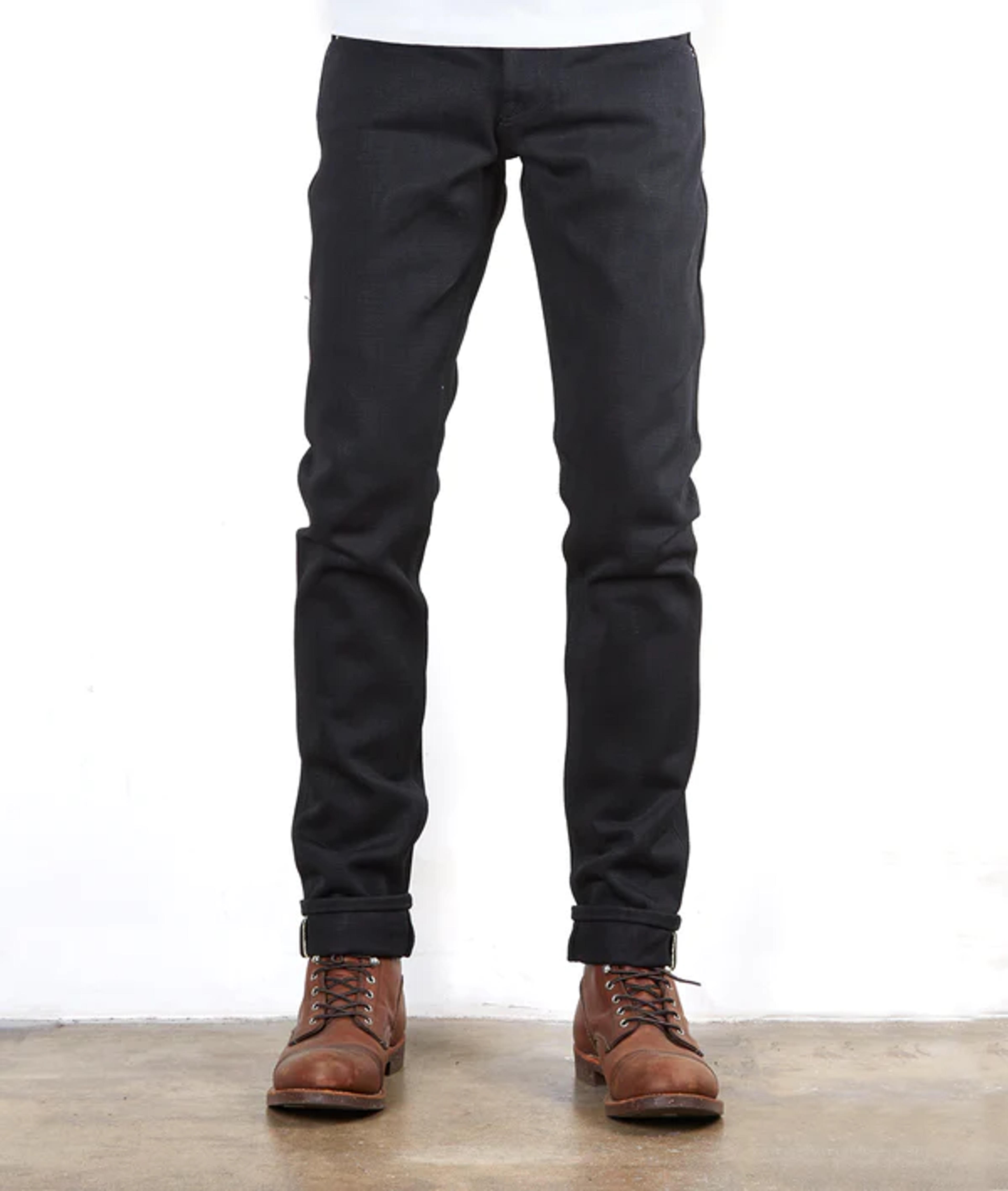 Slim Taper Japan 21.5oz Heavyweight Double Black Selvedge Denim - Brave Star Selvage