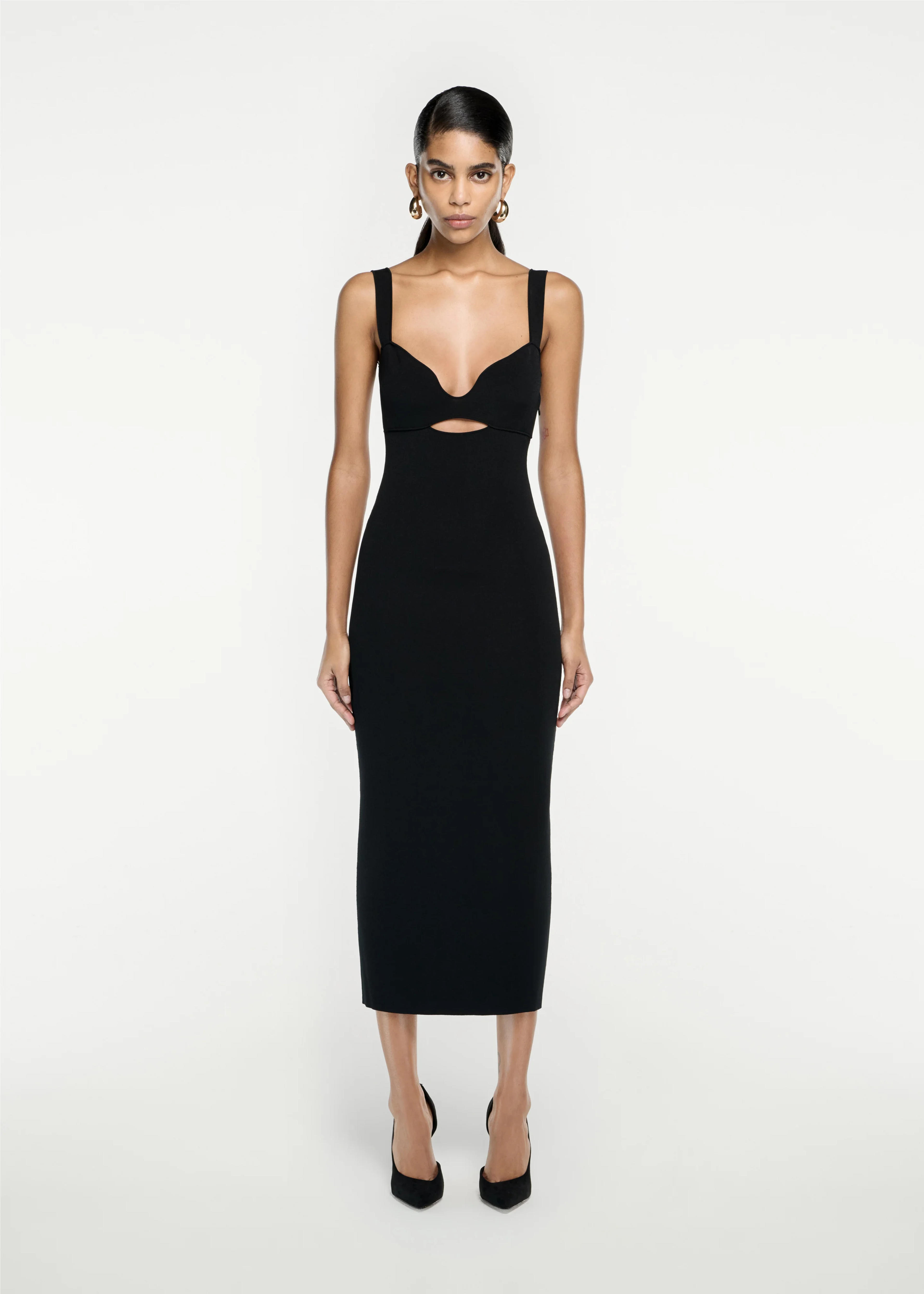 Knit Midi Dress in Black – Roland Mouret