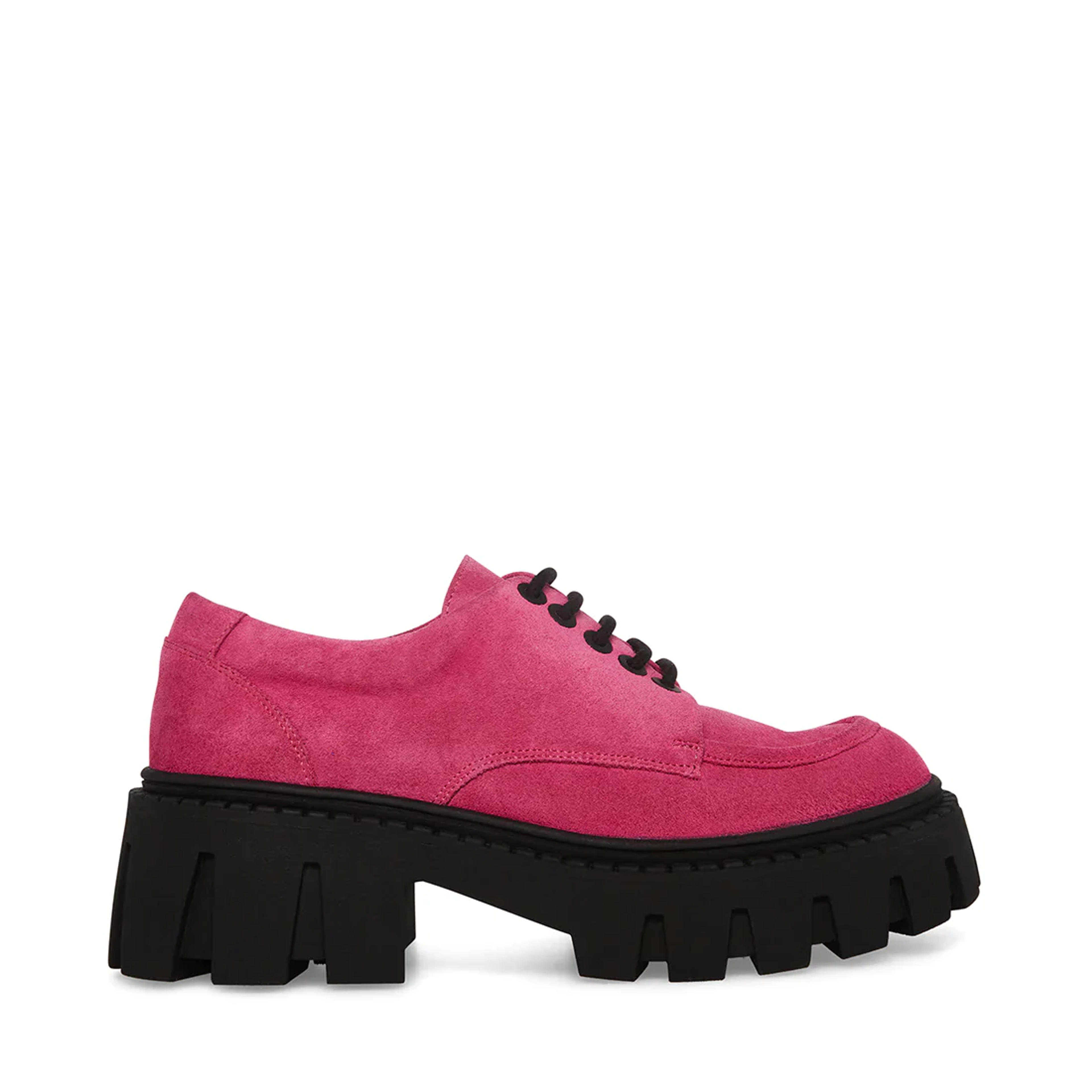 HADLEY Pink Suede Lug Sole Loafer | Women's Loafers – Steve Madden