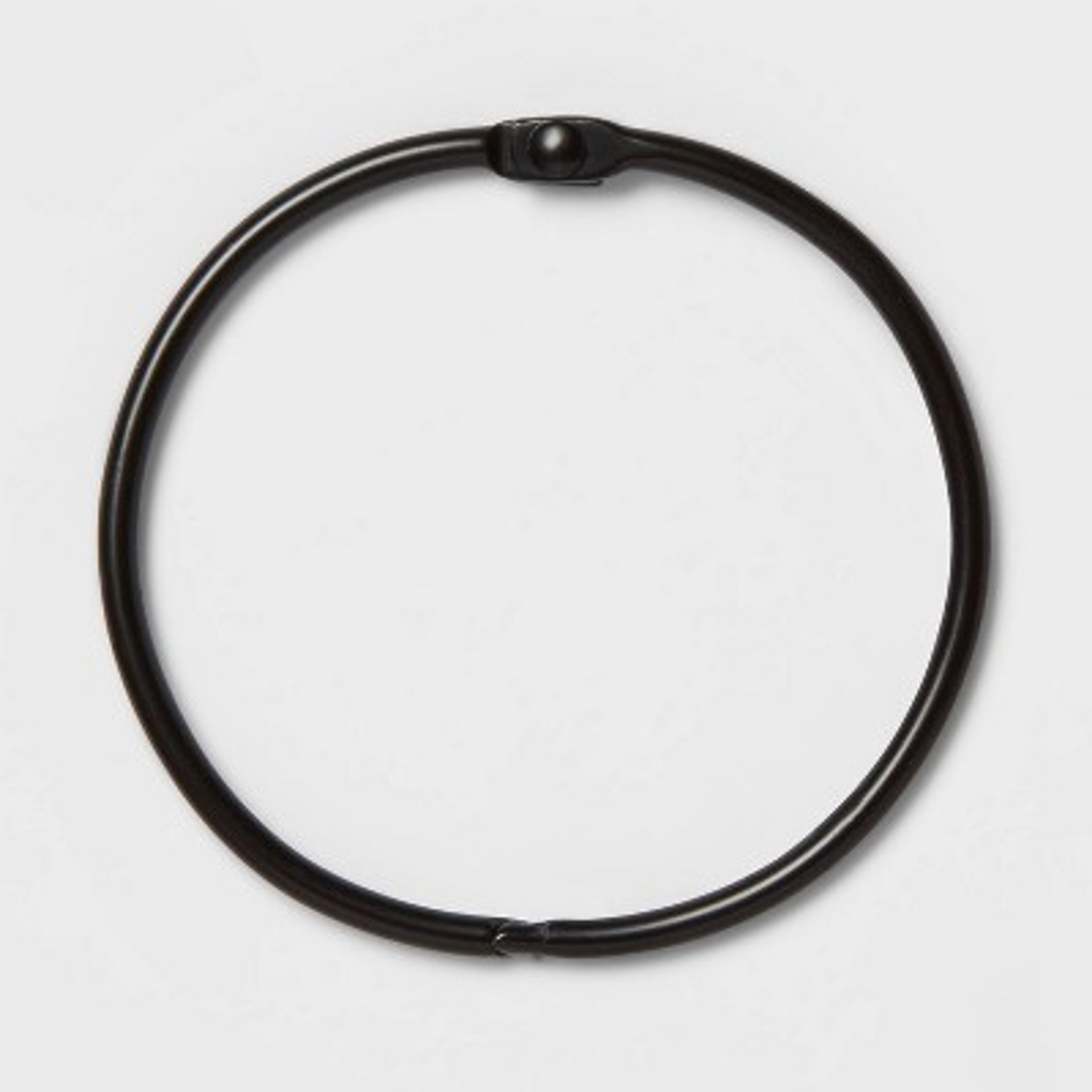 Shower Curtain Rings Matte Black - Made By Design™ : Target