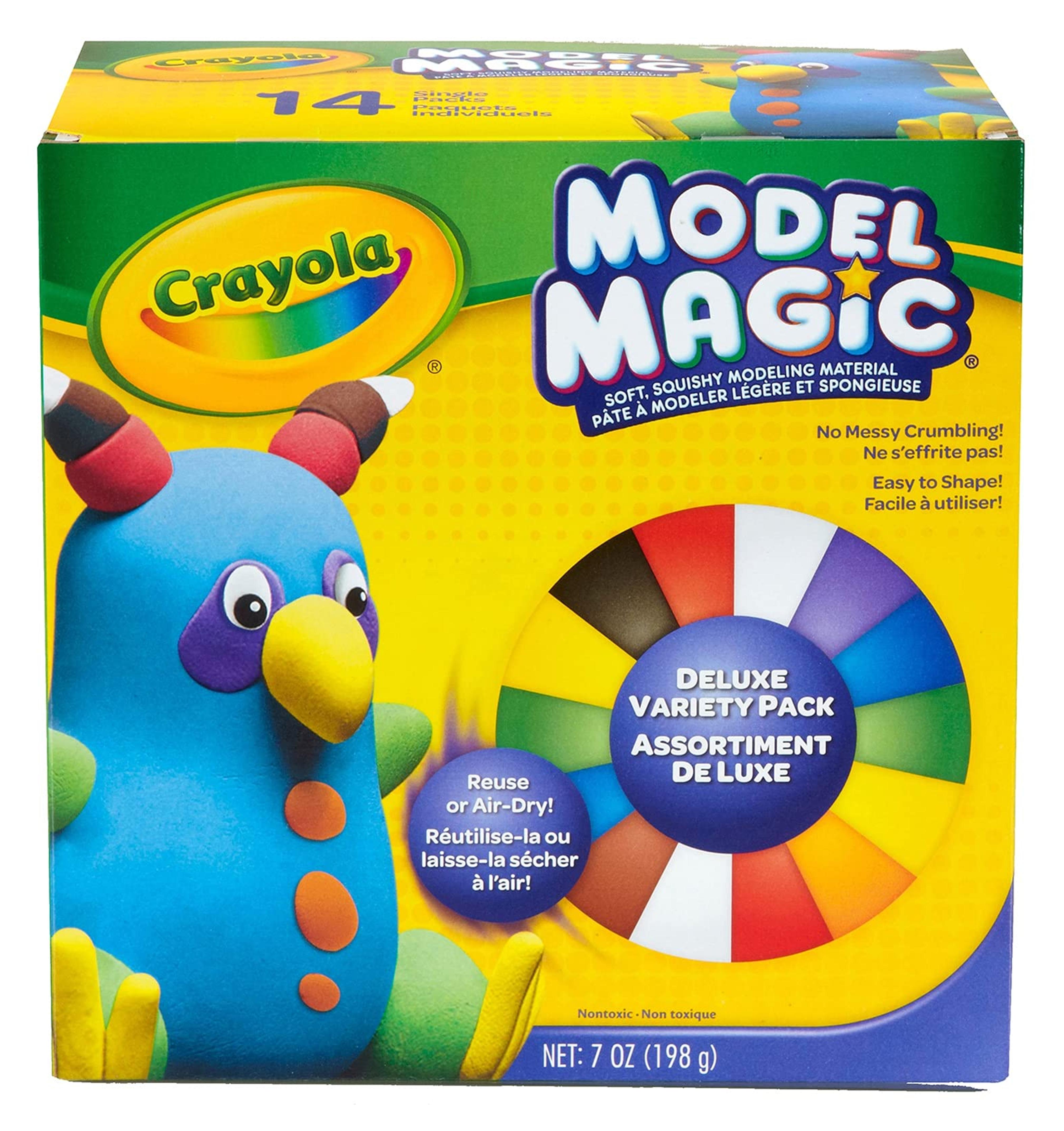 Amazon.com: Crayola Model Magic, Deluxe Craft Pack, Clay Alternative, Gift for Kids, 14 Single Pack, 7 oz : Everything Else