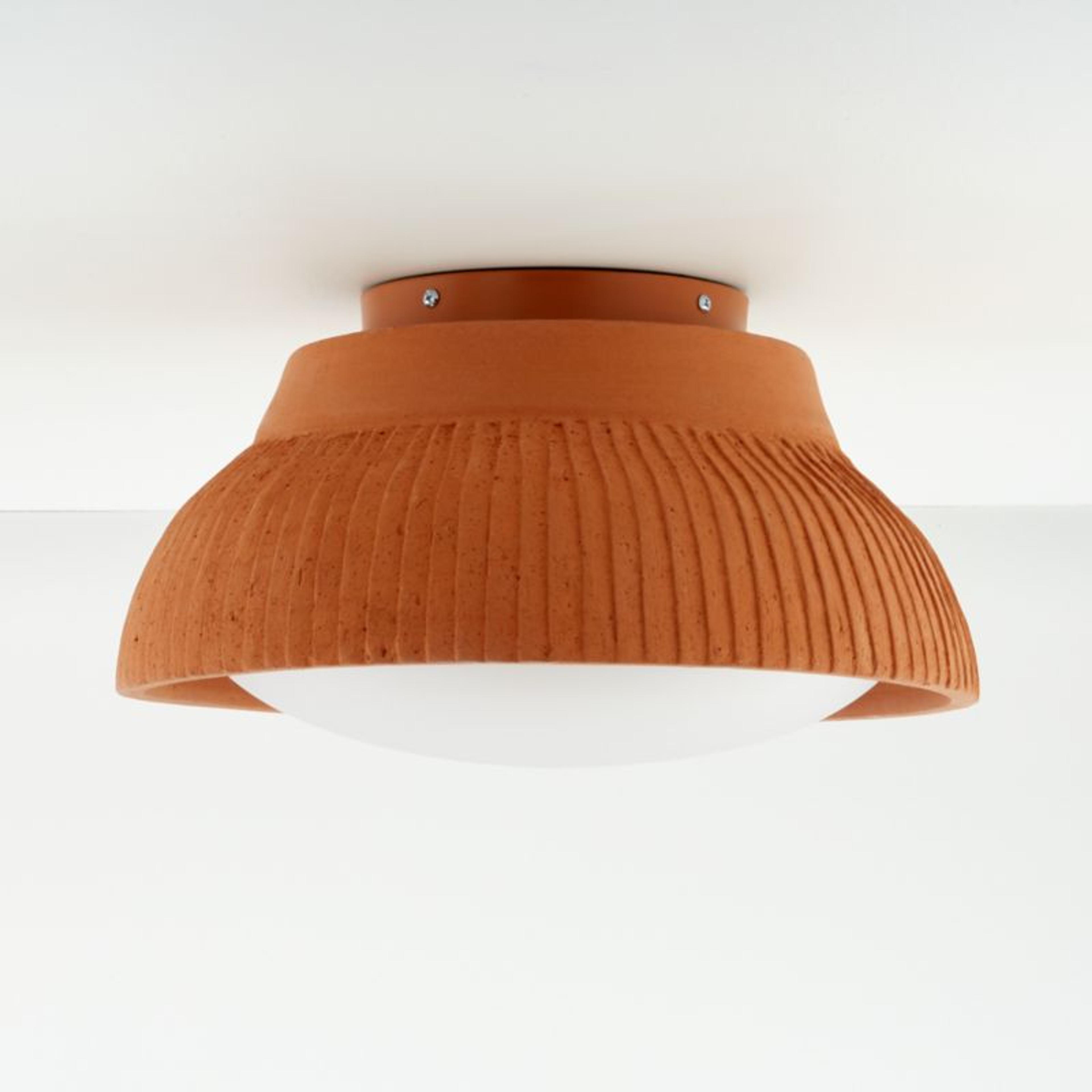 Roja Terracotta Large Flush Mount Light + Reviews | Crate and Barrel