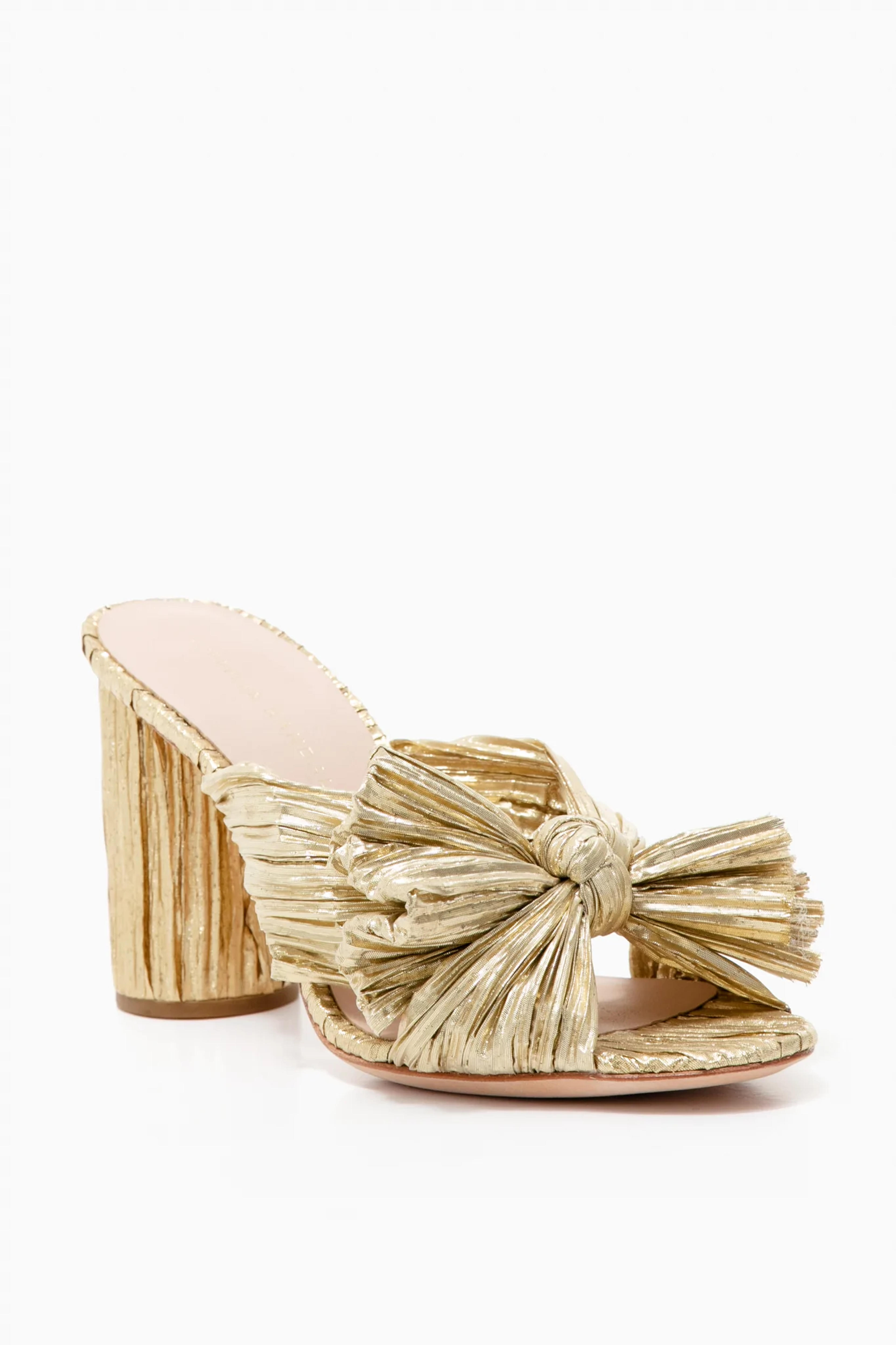 Gold Penny Knot Mules