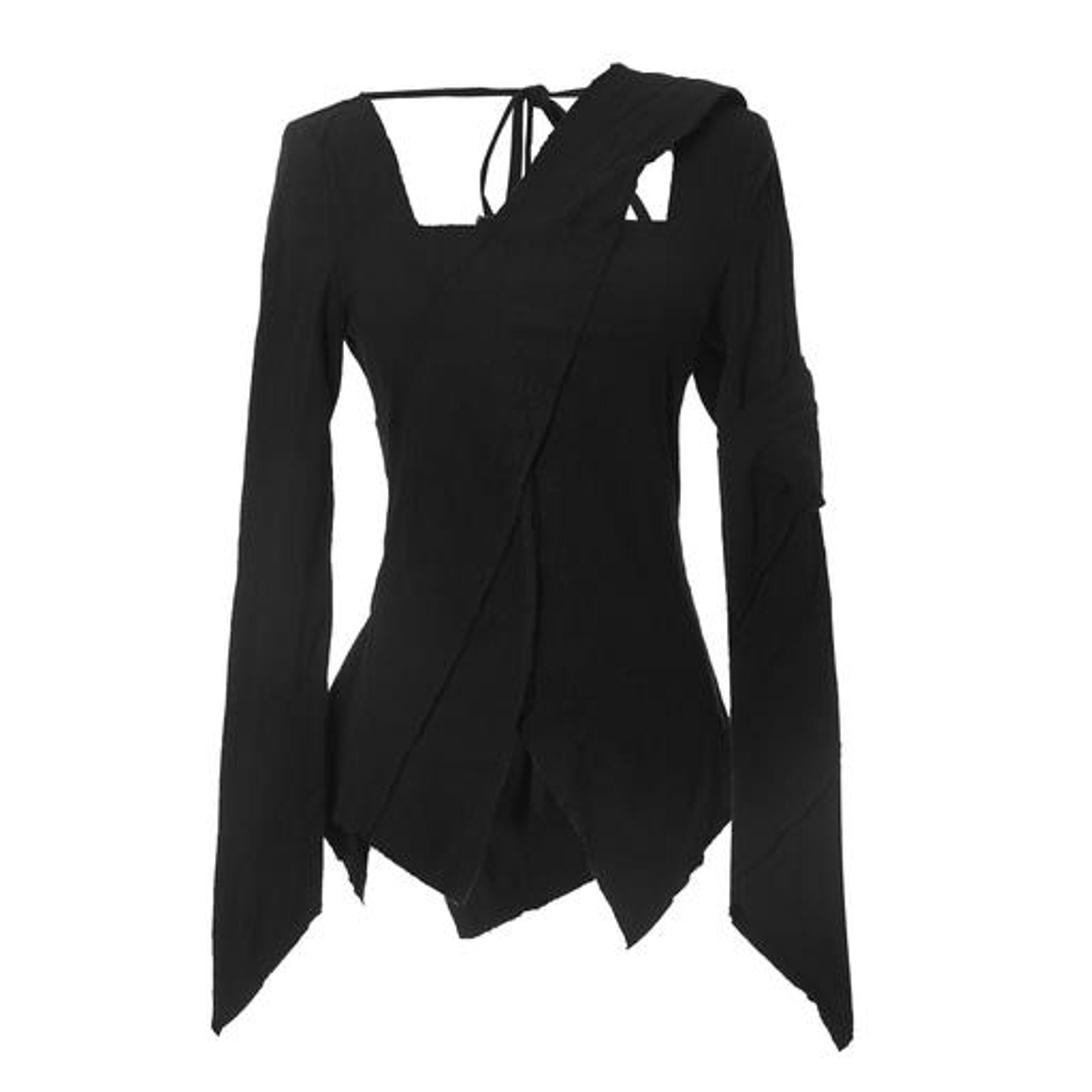 Black Tight and Stretchy Blouse | female