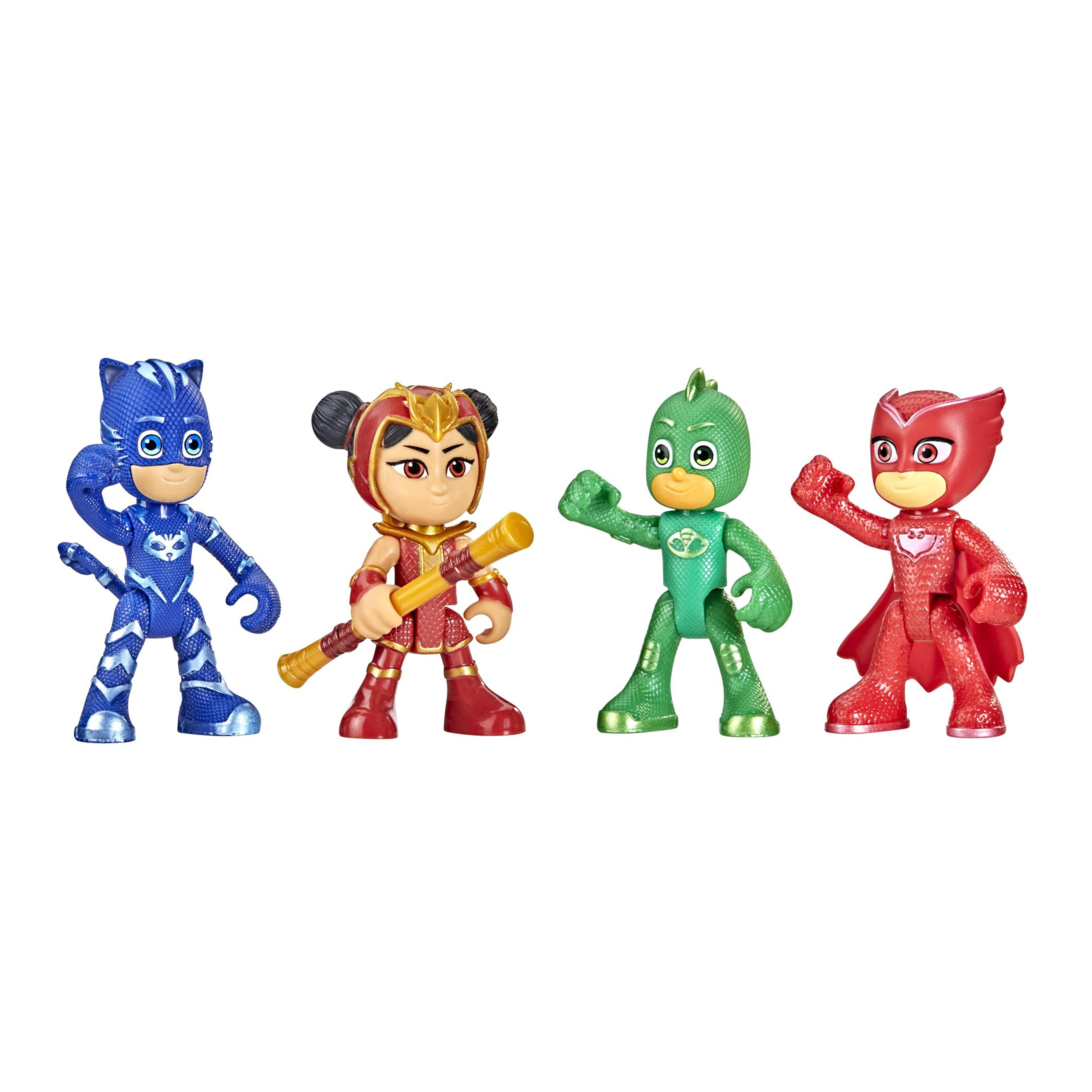 PJ Masks Heroes and an Yu Figure Set Preschool Toy, 4 Poseable Action Figures and 1 Accessory for Kids Ages 3 and Up (Amazon Exclusive)