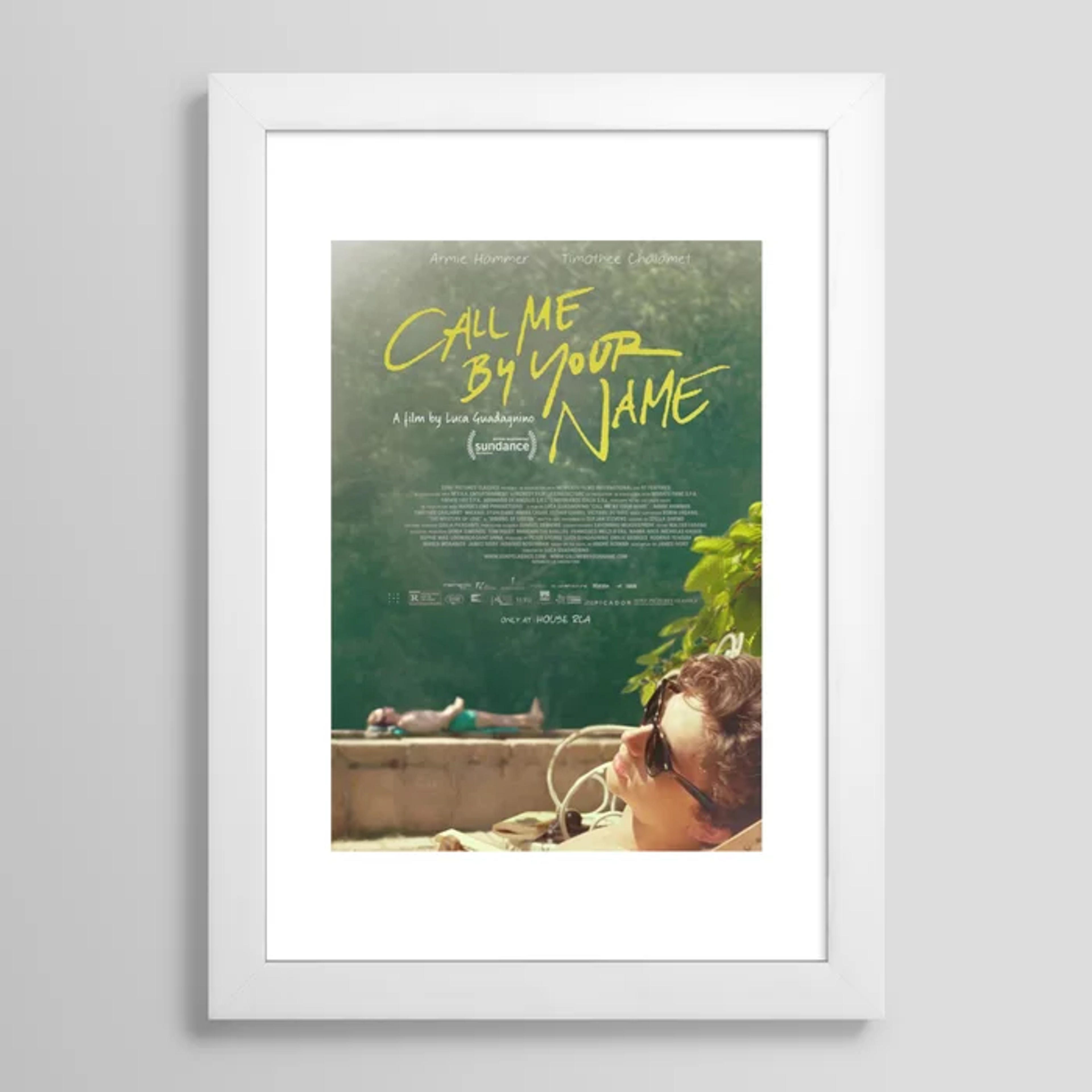 Call me by your name Framed Art Print by adovemore | Society6