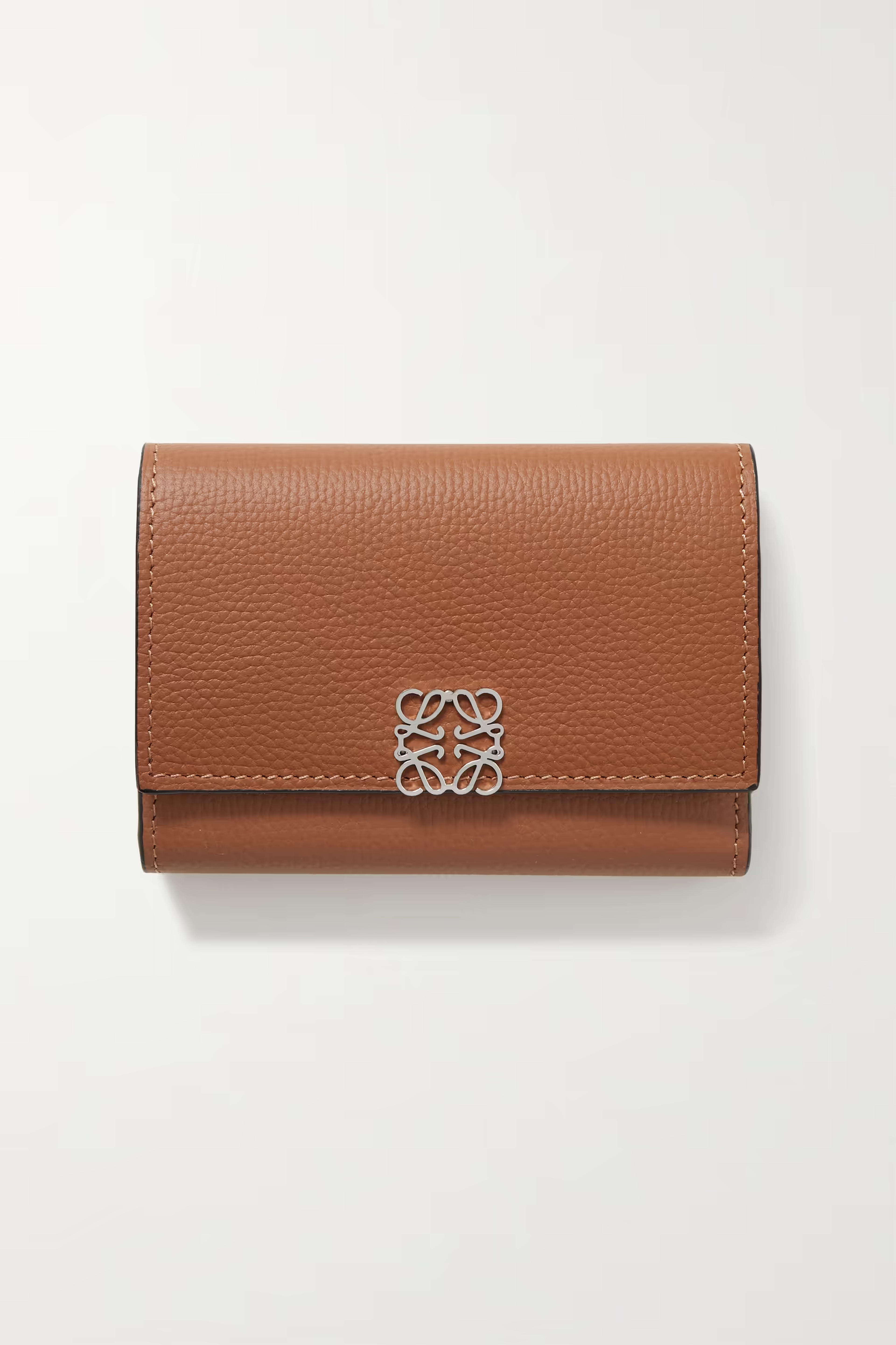 Tan Anagram textured-leather wallet | LOEWE | NET-A-PORTER