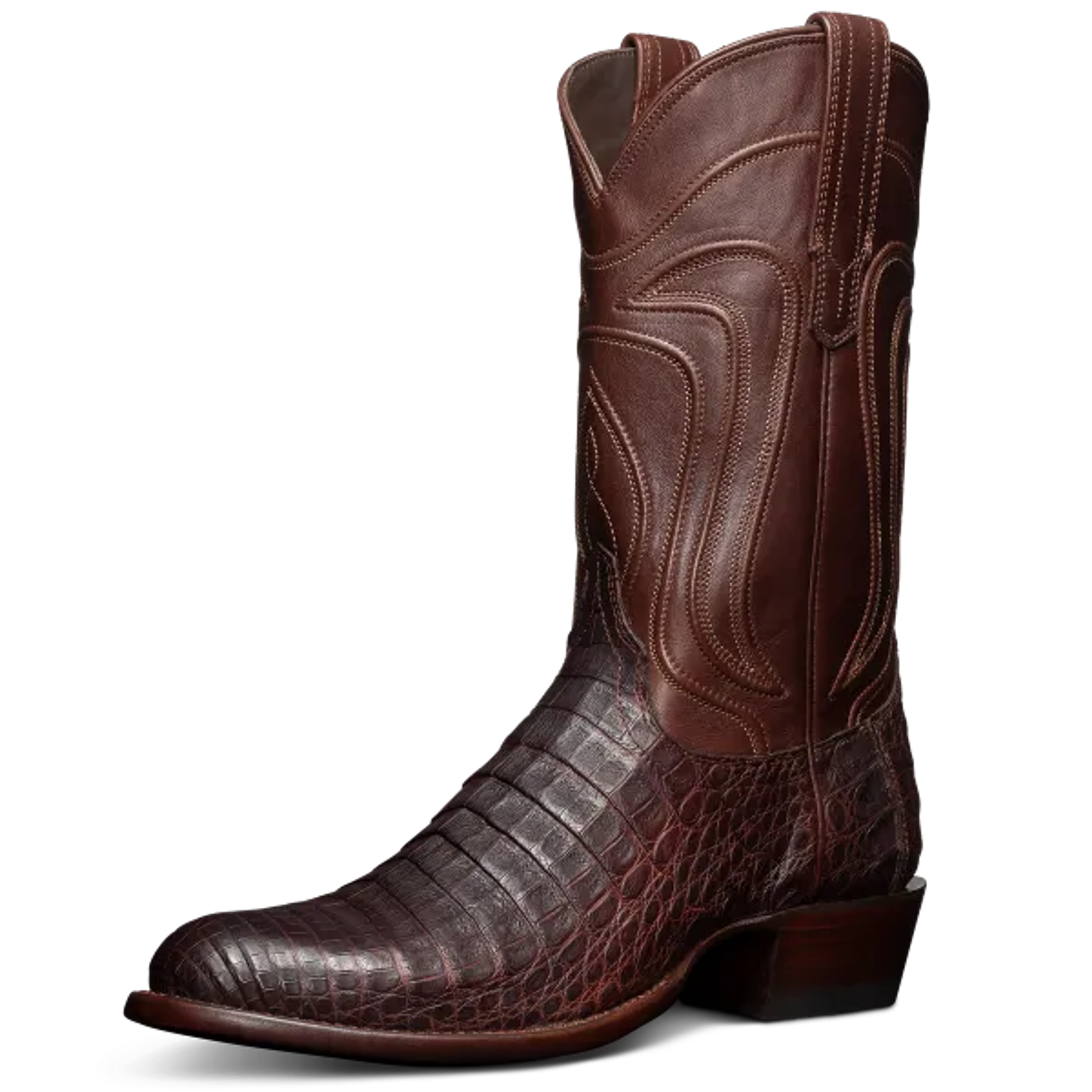 Men's Caiman Belly Cowboy Boots | The Dillon - Mahogany | Tecovas
