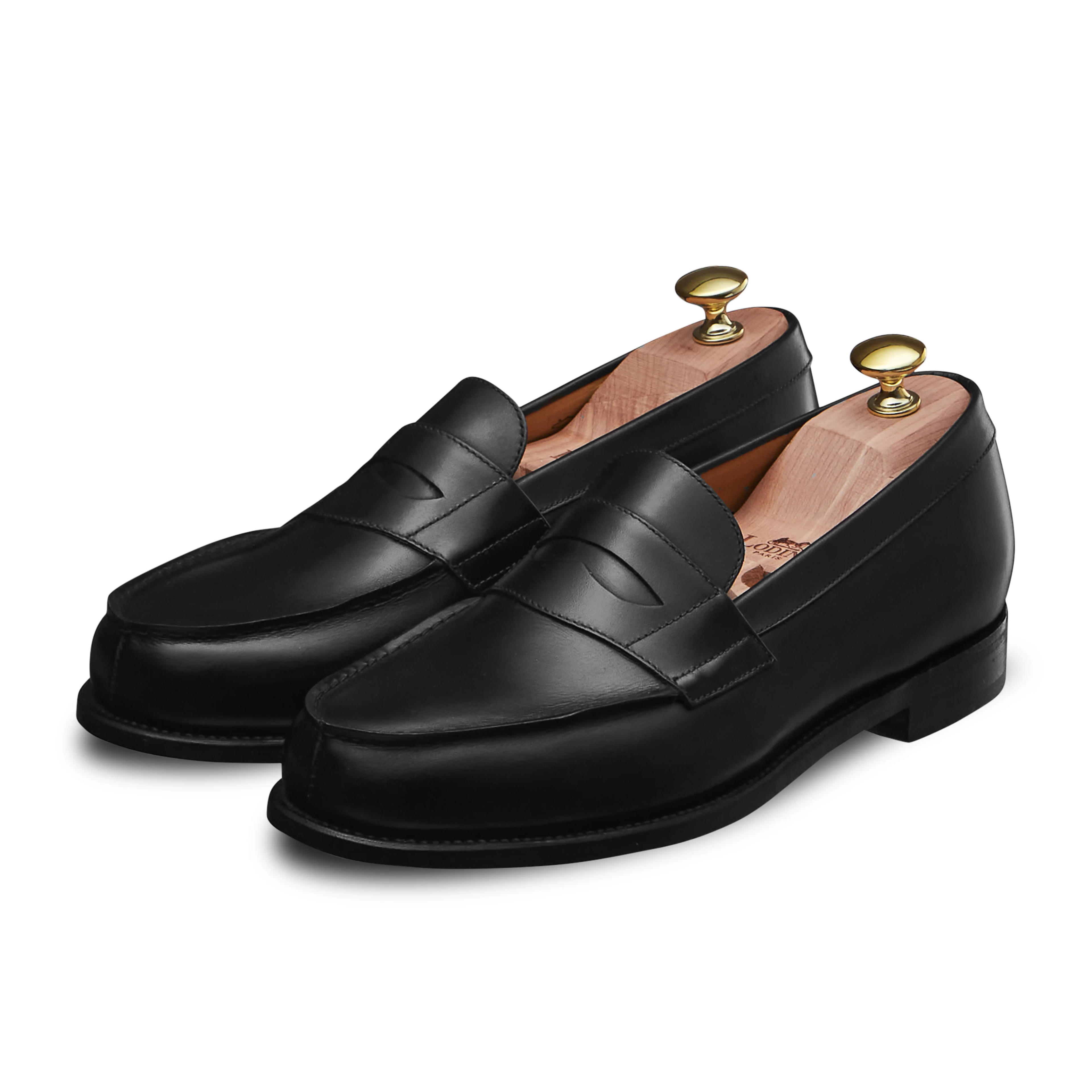 Black moccasin in full-grain calfskin. Goodyear-welted leather sole - 47 / Black / fr - LodinG