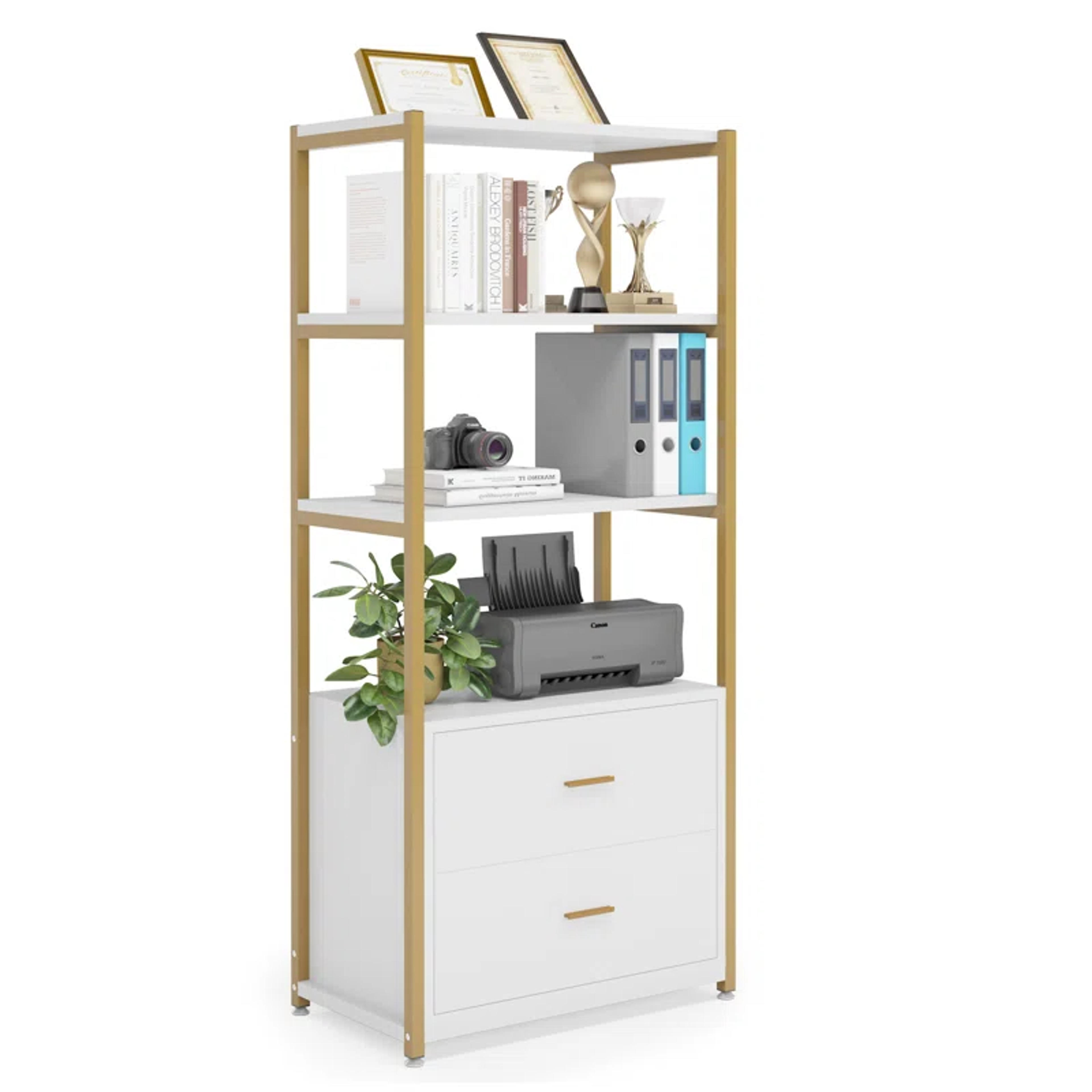 Everly Quinn Etagere Storage Bookcase & Reviews | Wayfair