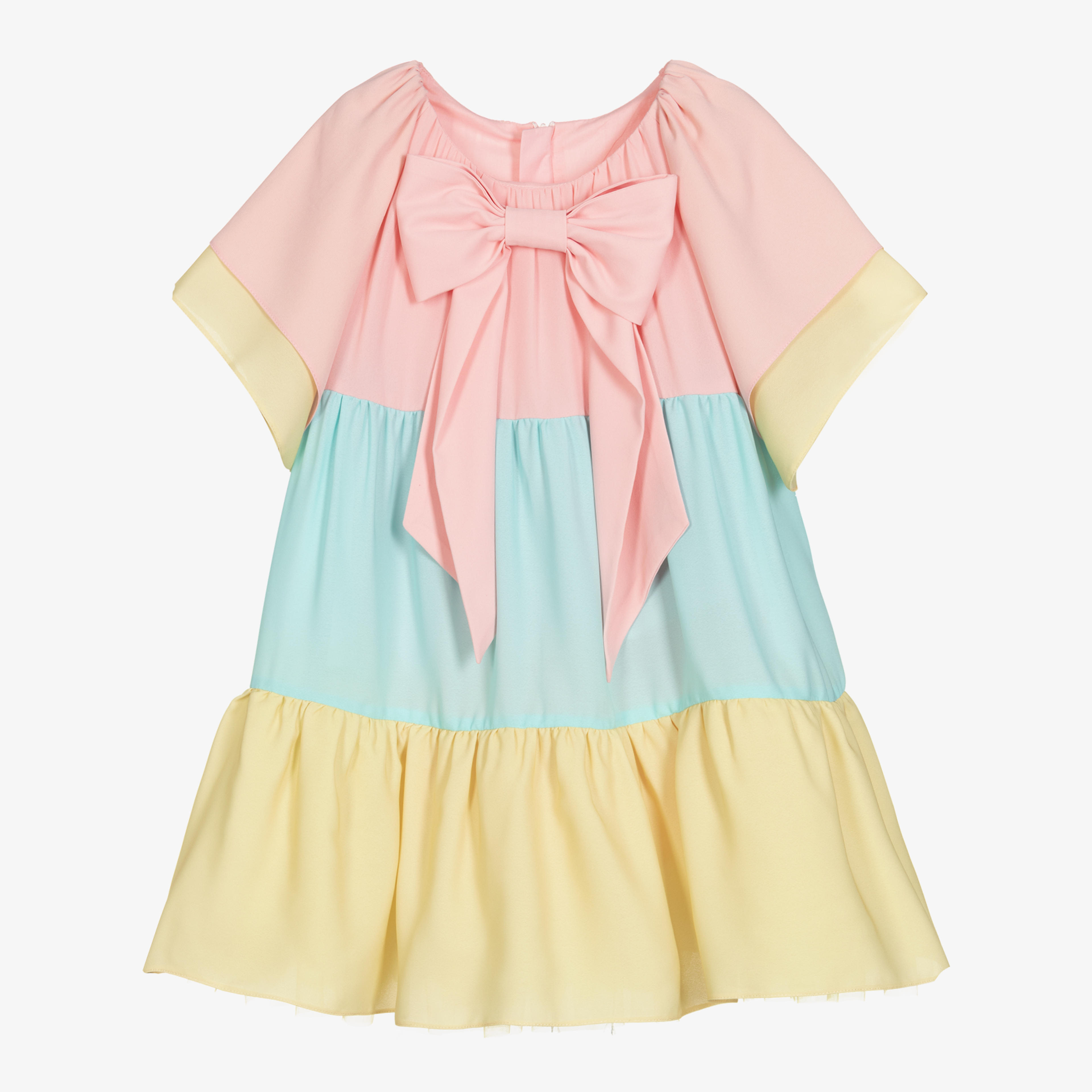 Girls Tiered Crêpe Dress