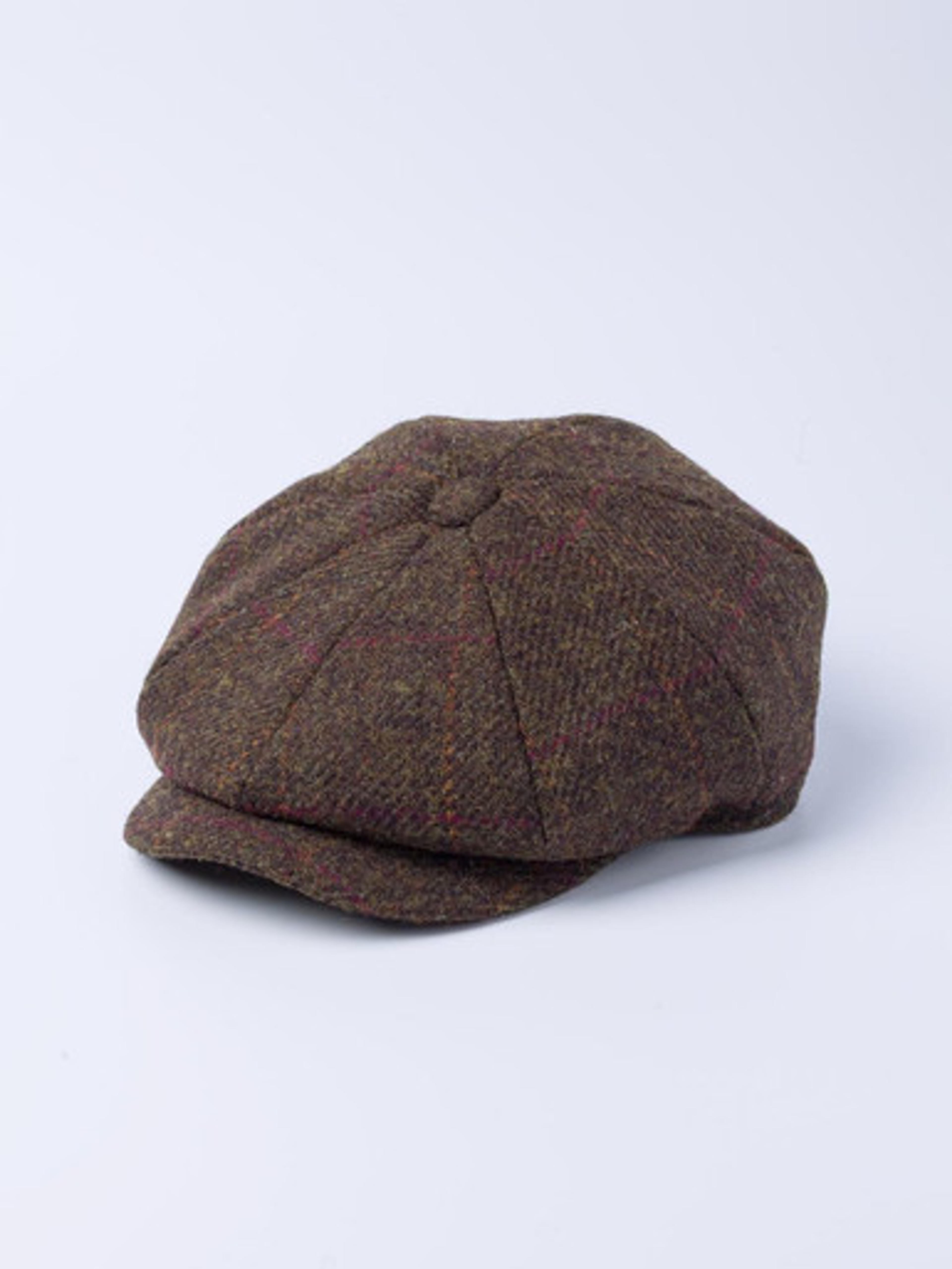 Bronze Harris Tweed Baker Boy Cap