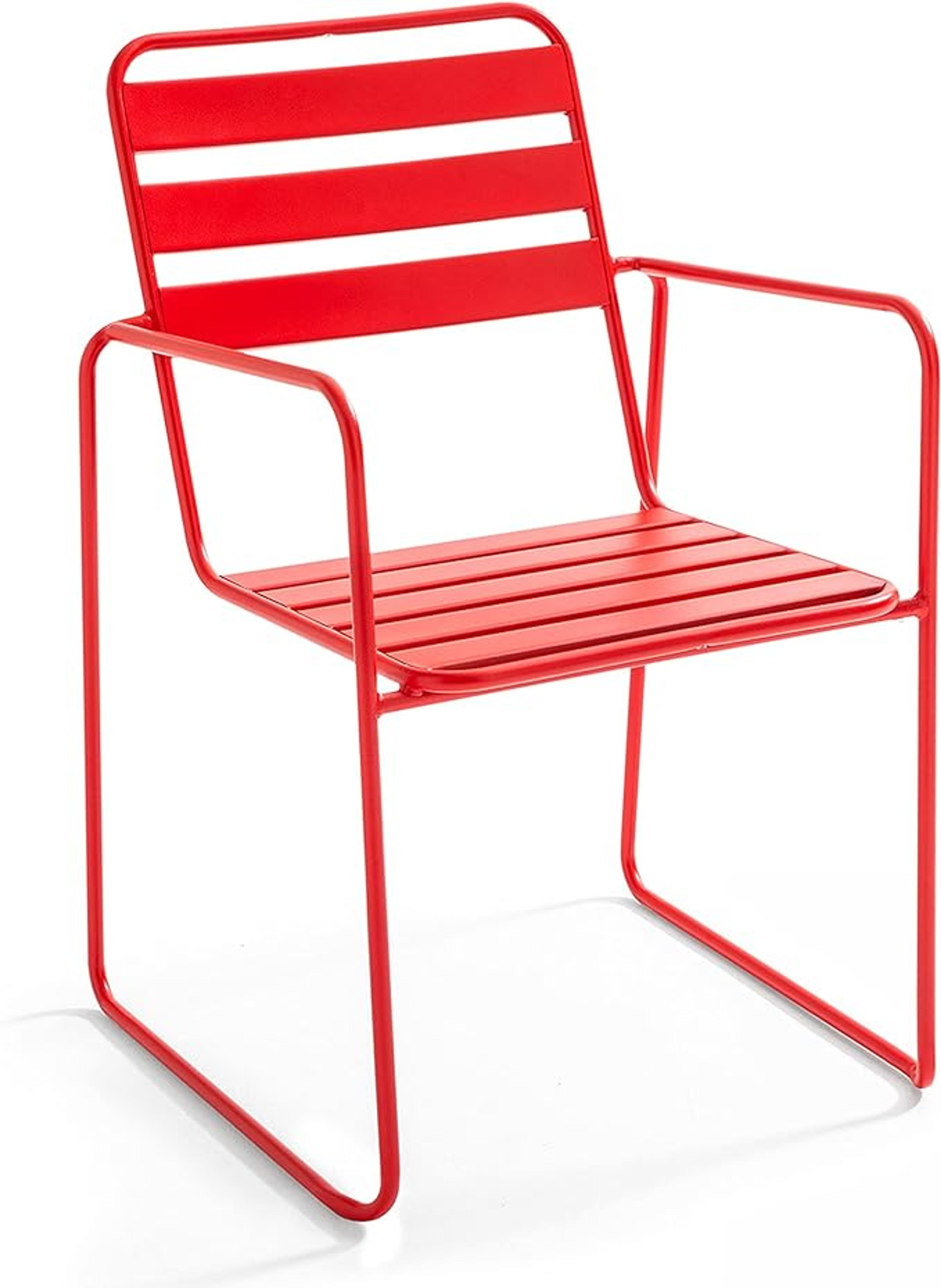 Oviala Metal Stackable Garden Chair 52 x 60 x 83 cm : Amazon.de: Garden