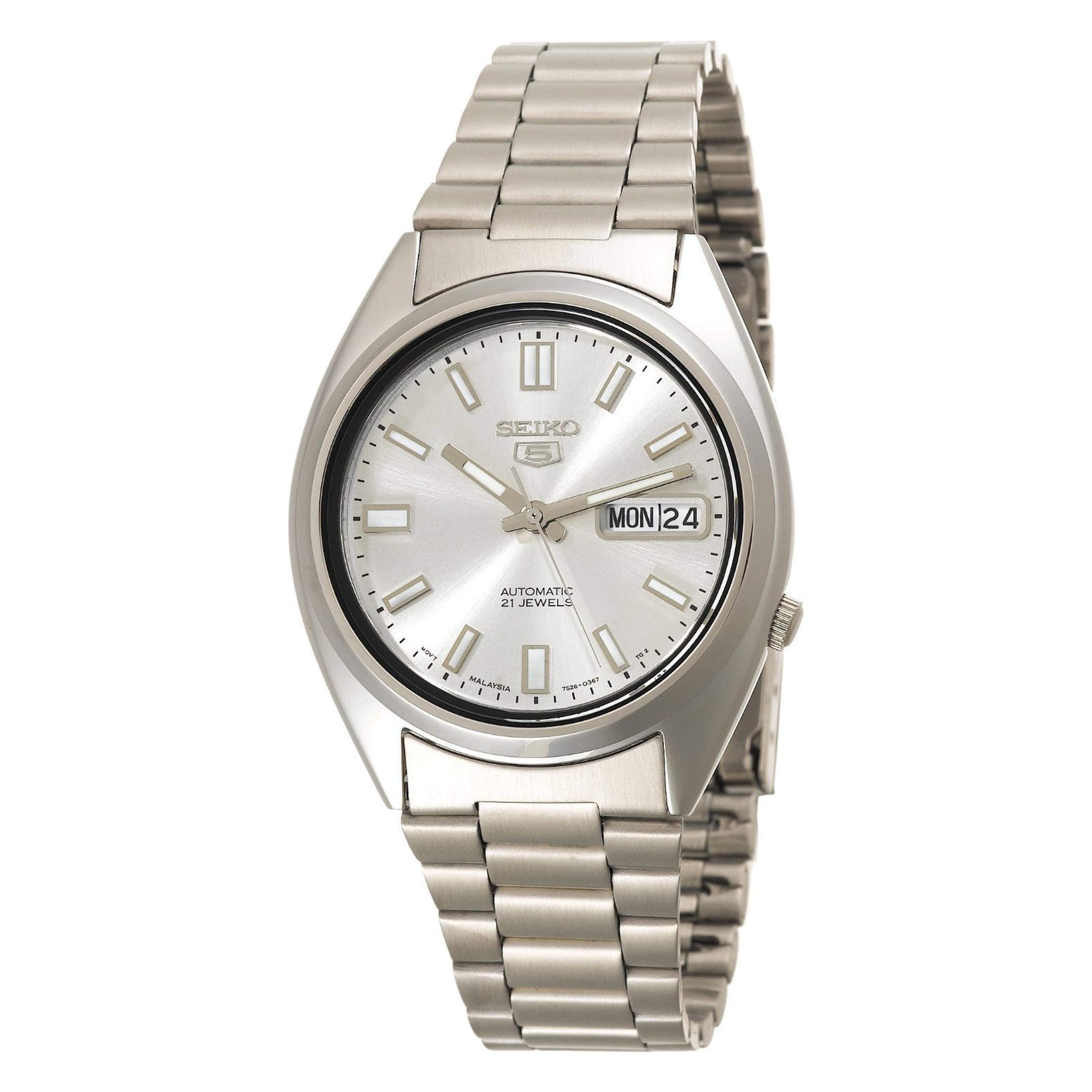 Amazon.com: Seiko Men's SNXS73 Seiko 5 Automatic White Dial Stainless-Steel Bracelet Watch : Clothing, Shoes & Jewelry