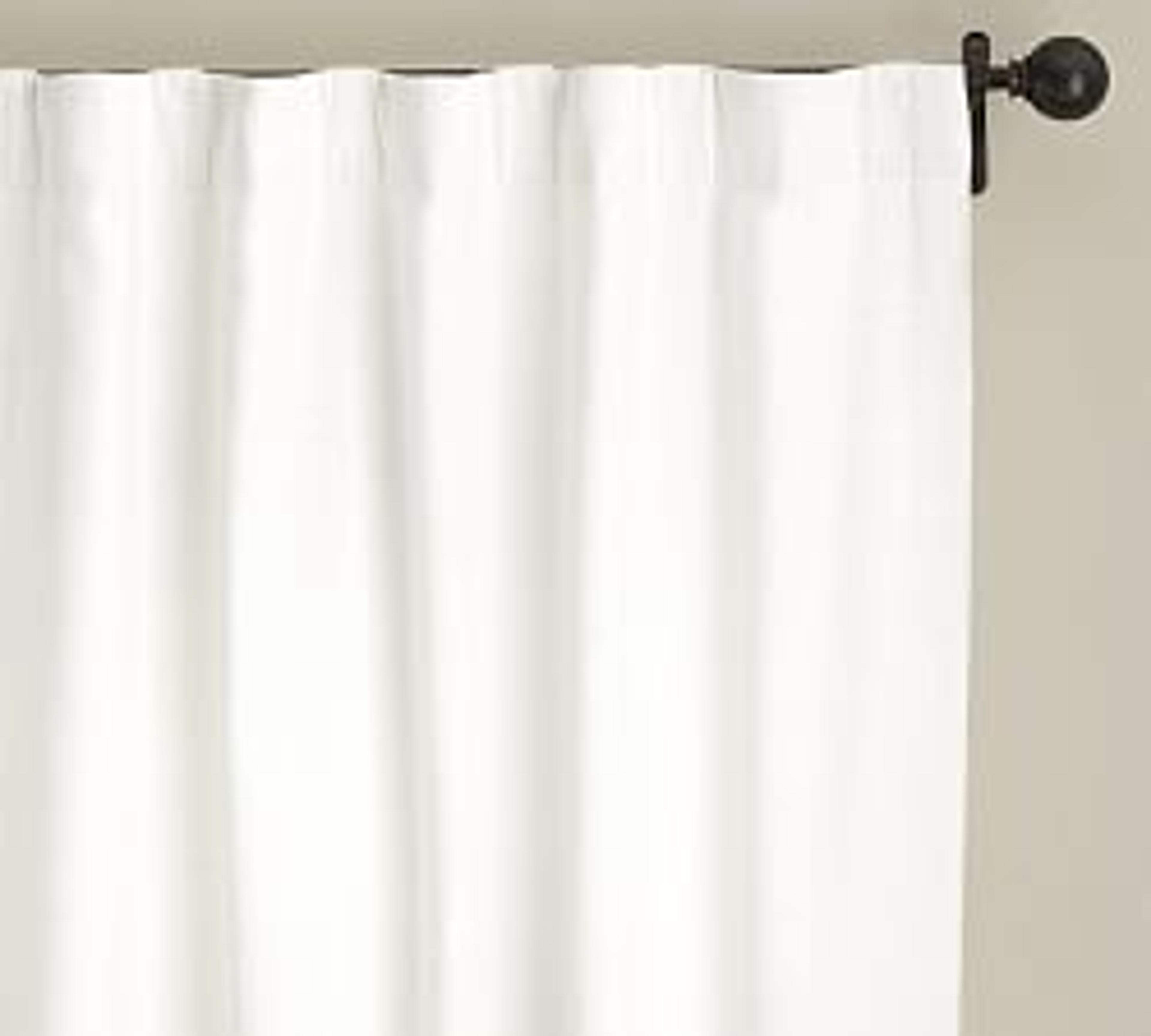 Emery Linen Blackout Curtain, 100 x 108", White