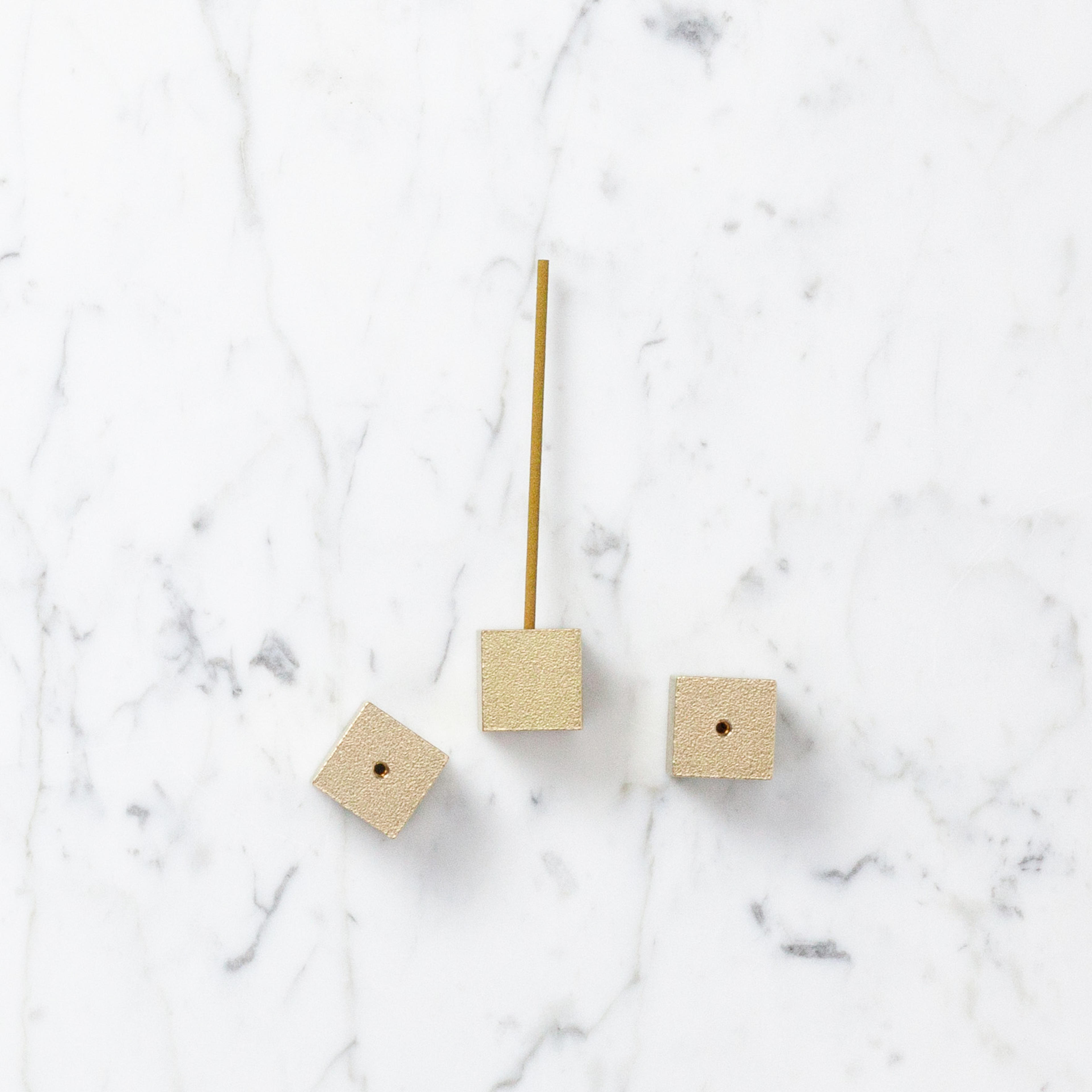 Cube Incense Holder - Brass - The Foundry Home Goods