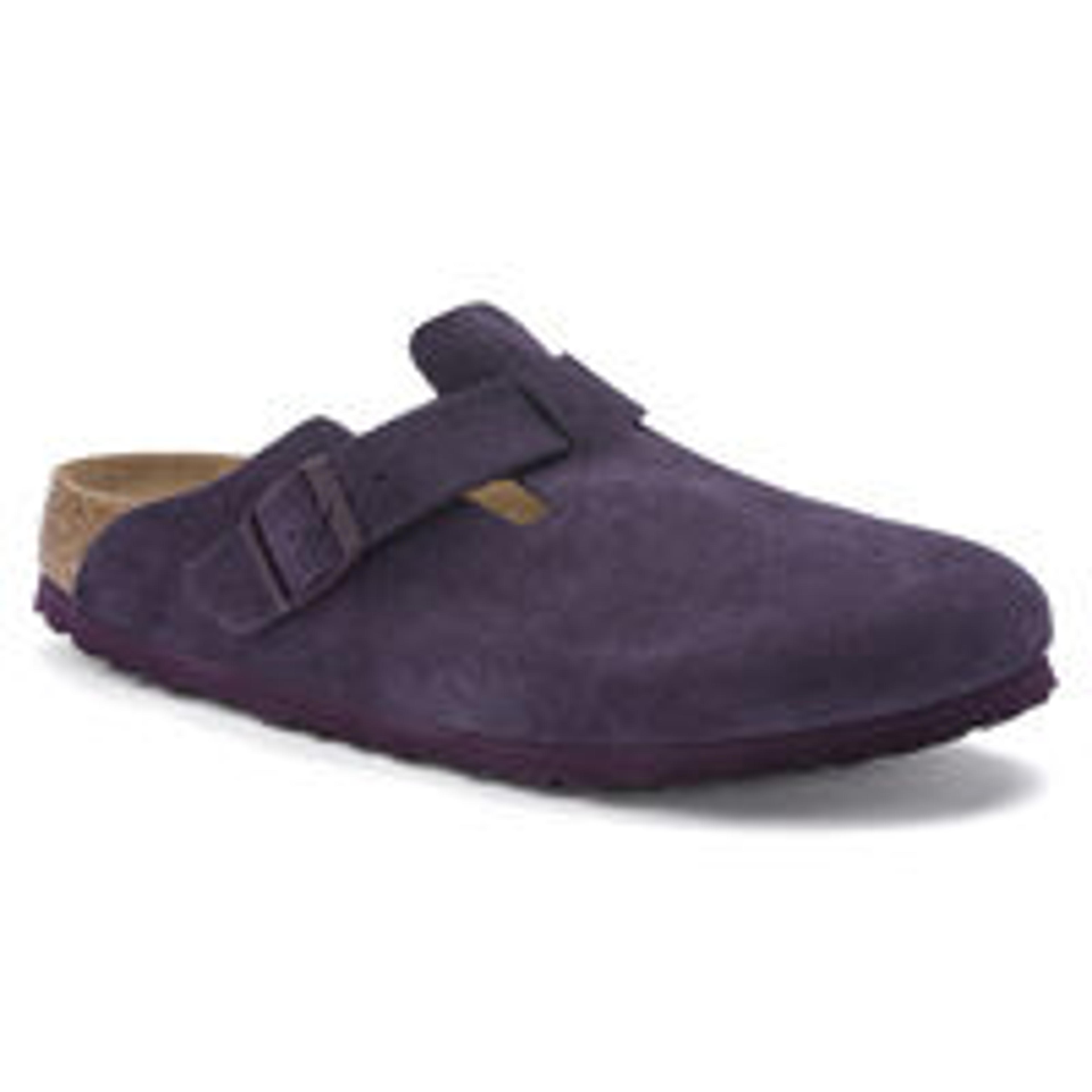 Boston Soft Footbed Suede Leather Wine | BIRKENSTOCK