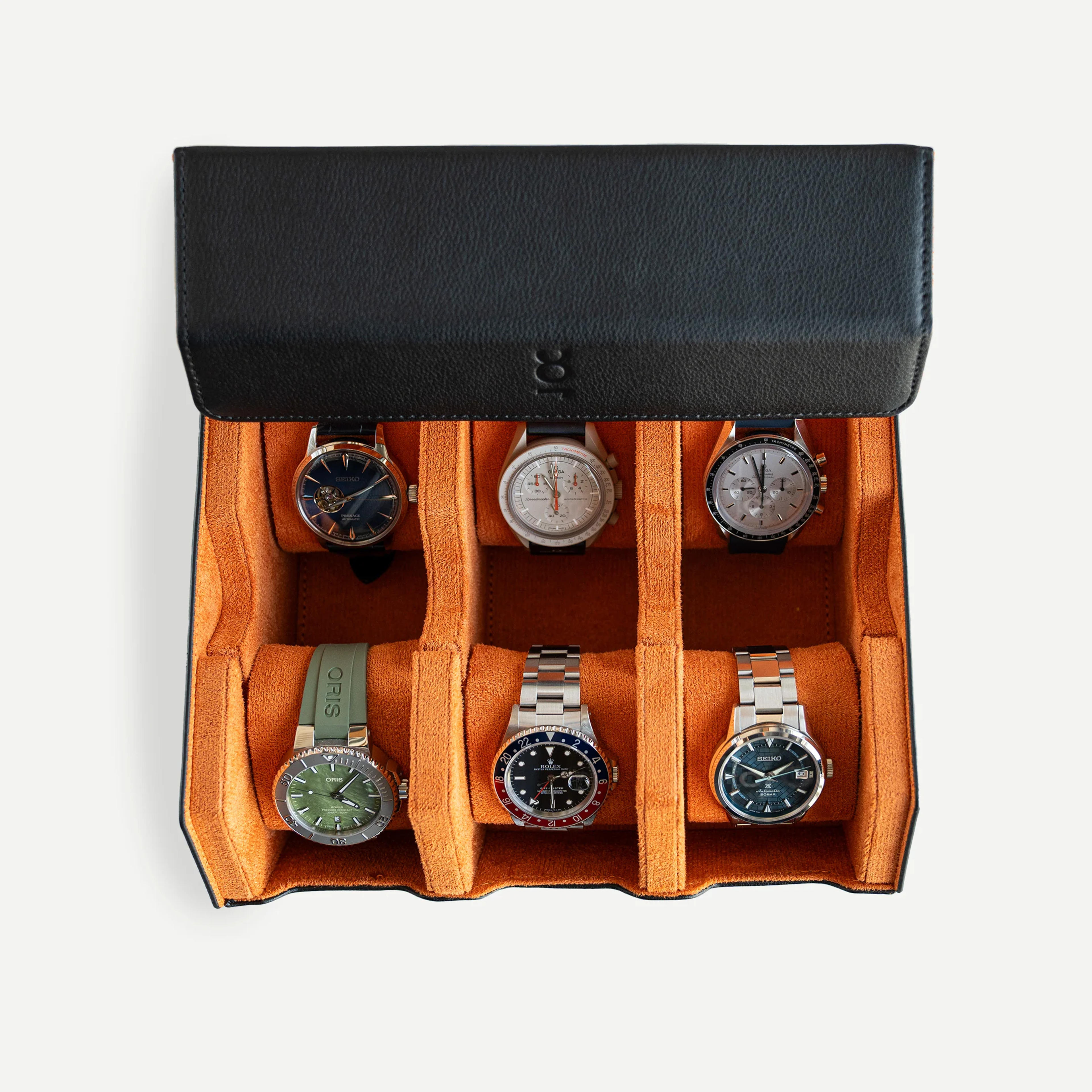 Hexagon Watch Box - Black Orange - $199 - Free shipping