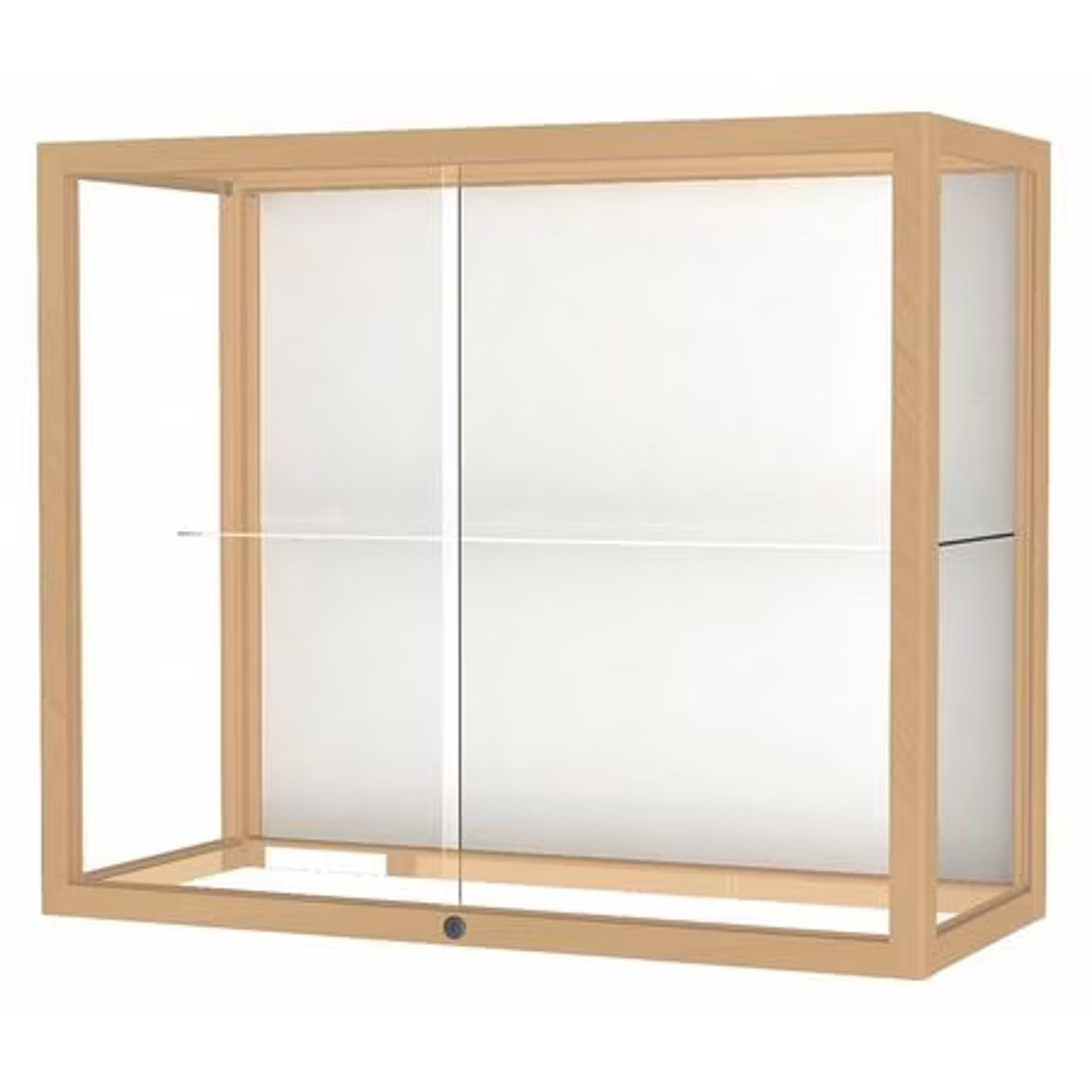 Waddell Display Wall or Top Display Case 36x30x14, Natrl Maple 894M-WB-H | Zoro