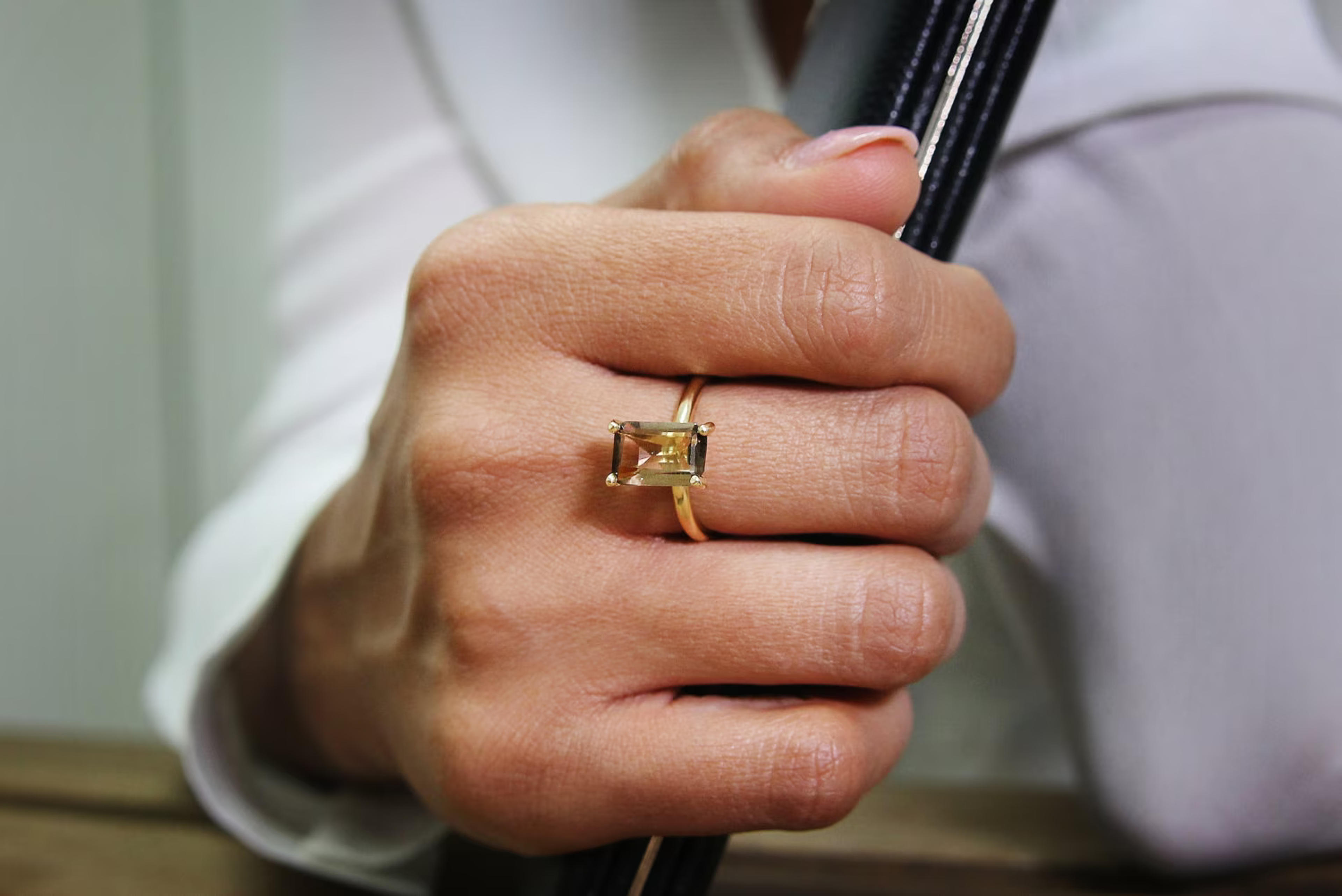 Smoky Quartz Ring Brown Ring Gold Ring Customize Rings - Etsy