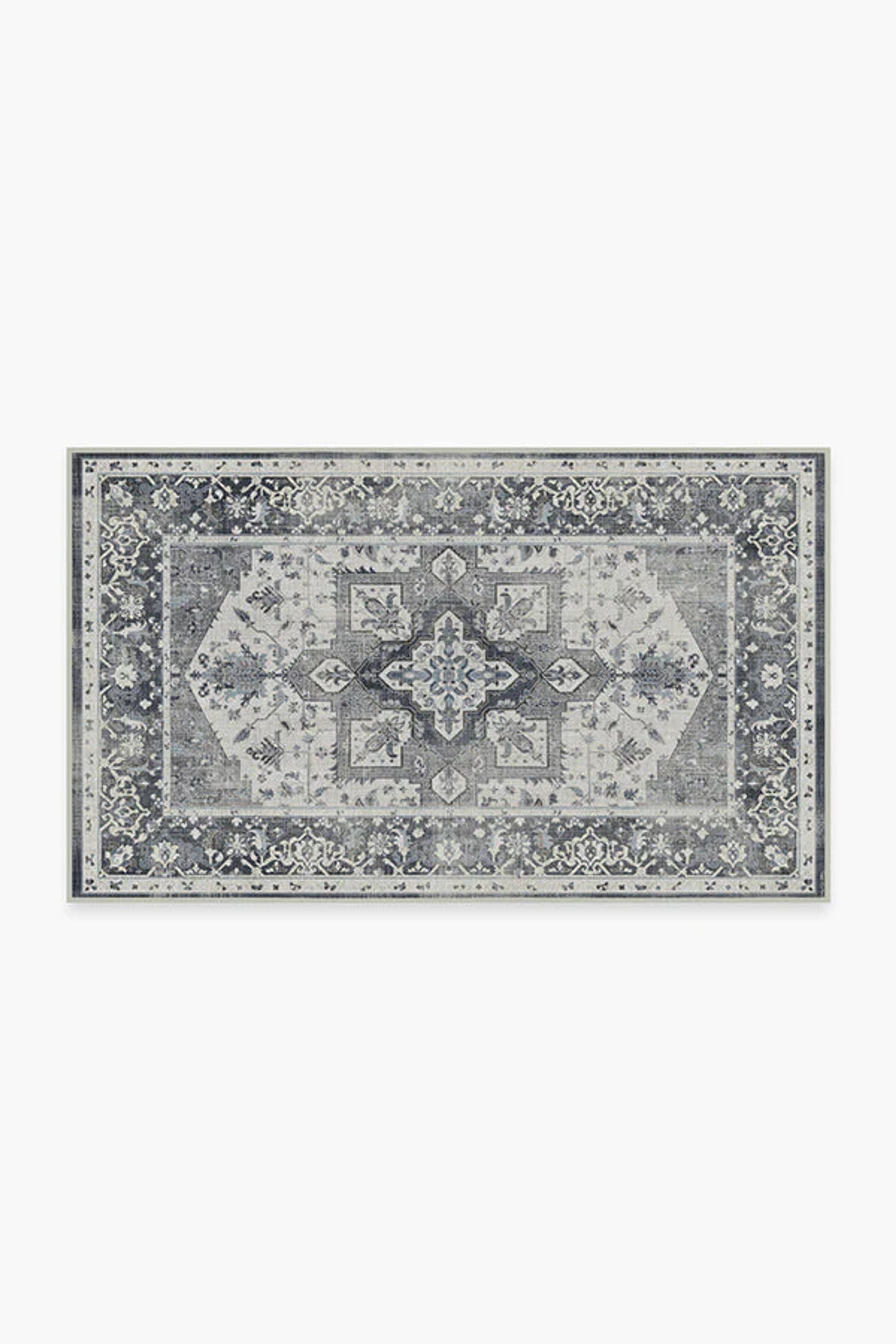 Kira Stone Blue Rug | Washable Blue Rugs by Ruggable