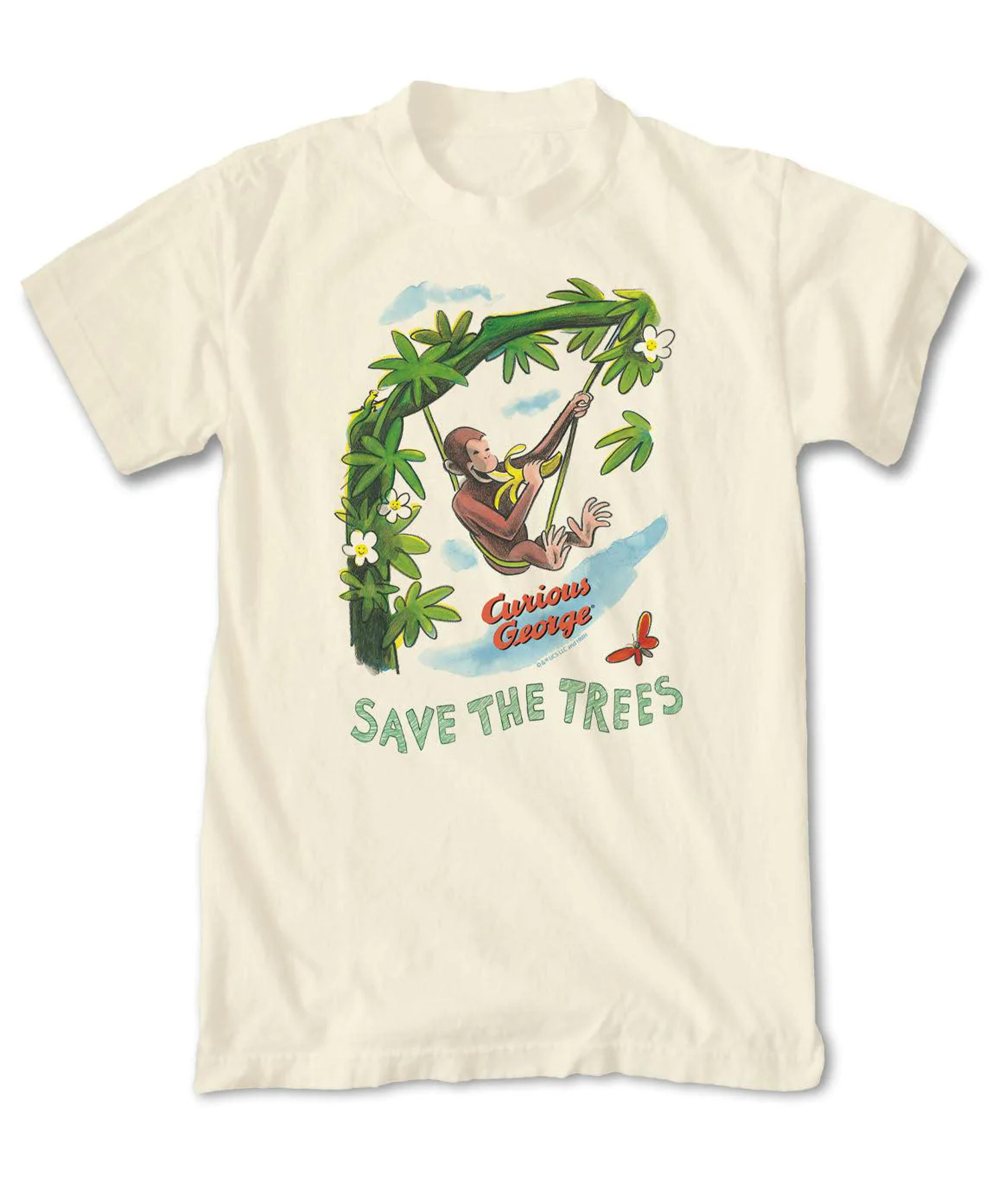 Curious George Save the Trees Mens T-Shirt | Riot Society Clothing