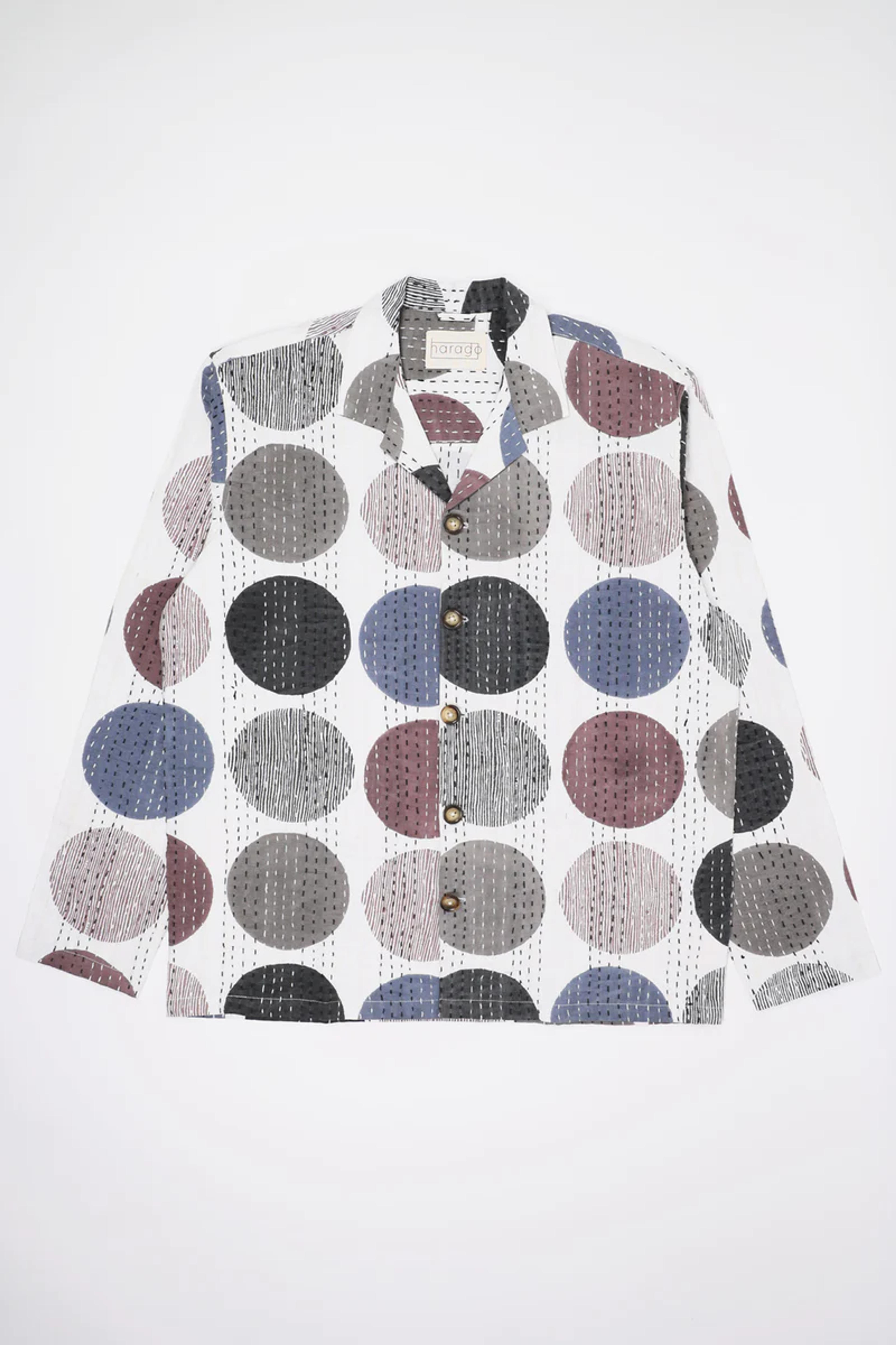 Harago Printed Kantha Jacket | Multi | Canoe Club