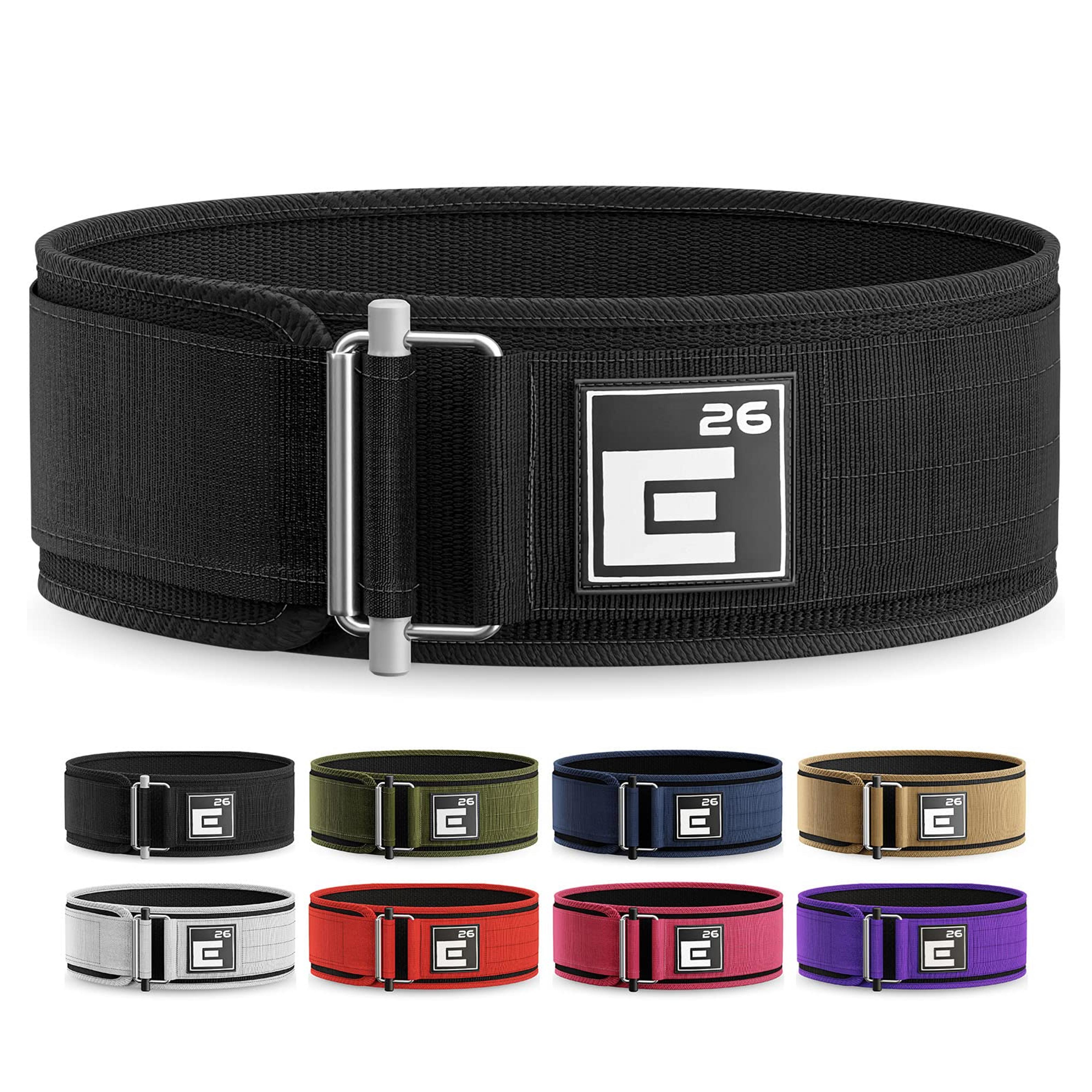 Self-Locking Weight Lifting Belt - Premium Weightlifting Belt for Serious Functional Fitness, Power Lifting, and Olympic Lifting Athletes - Training Belts for Men and Women (Medium, Black)