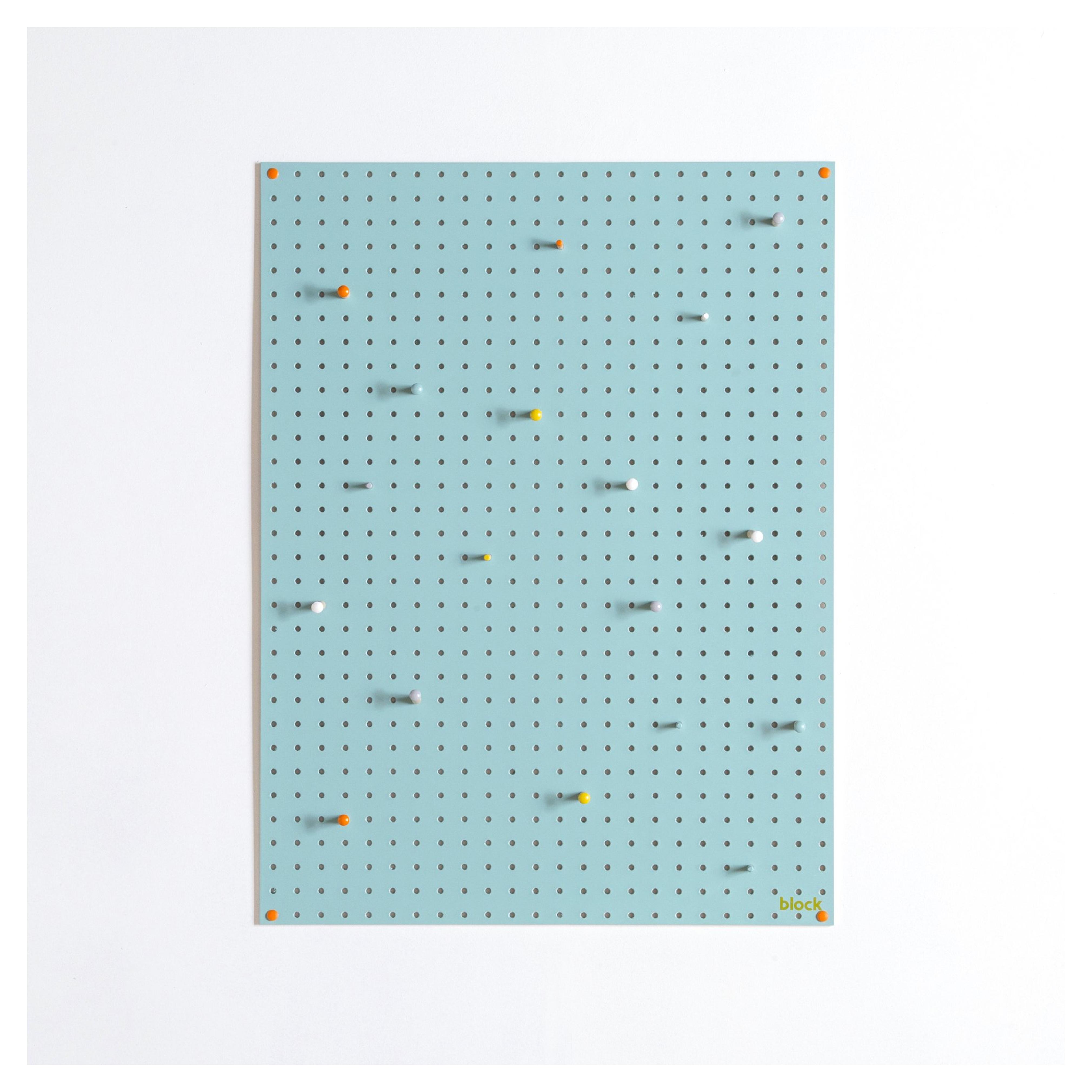 Block Pegboard with Wooden Pegs, Large, Light Blue