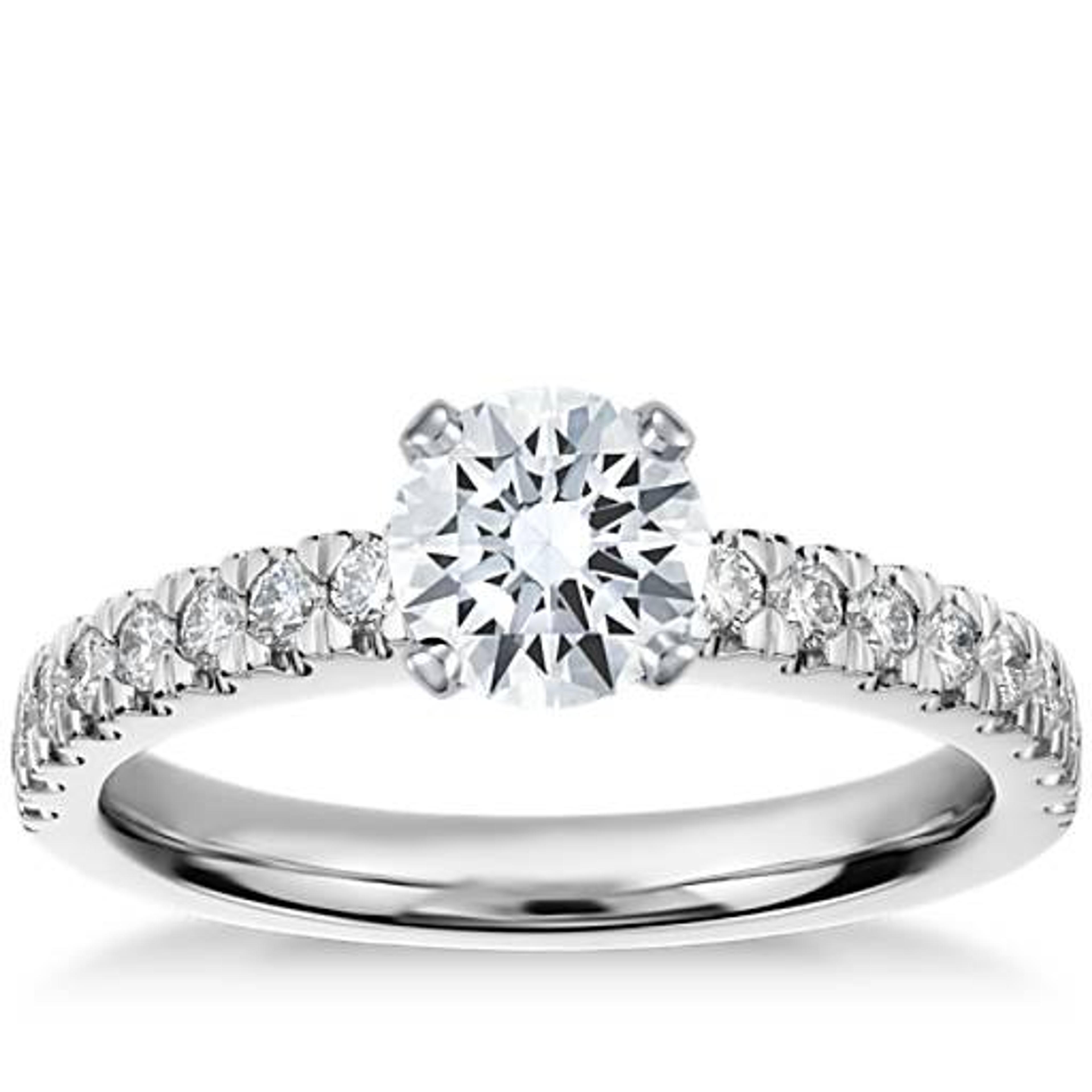 Nouveau Diamond Engagement Ring in Platinum (1/3 ct. tw.) | Blue Nile