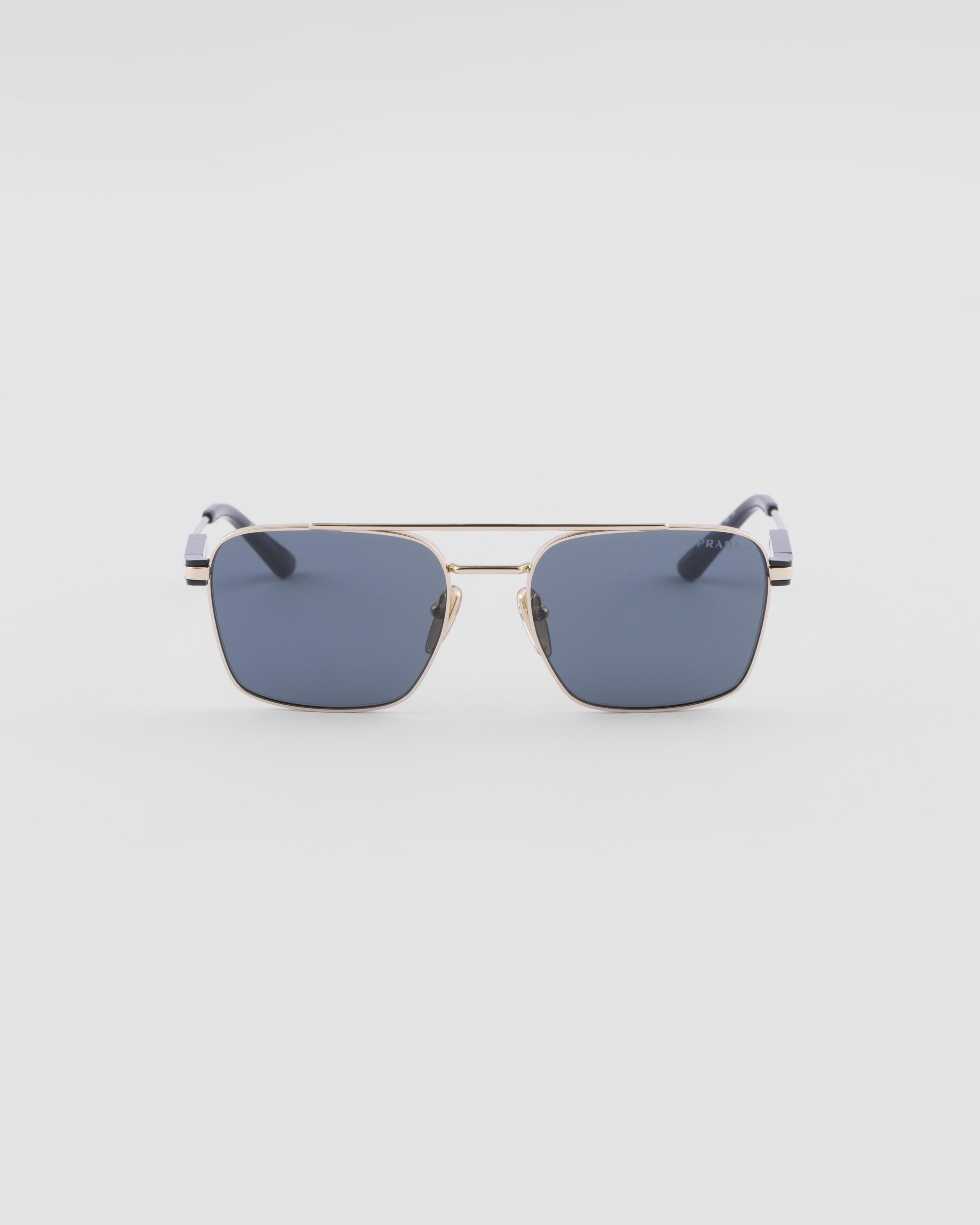 Graphite Lenses Sunglasses With Iconic Metal Plaque | PRADA