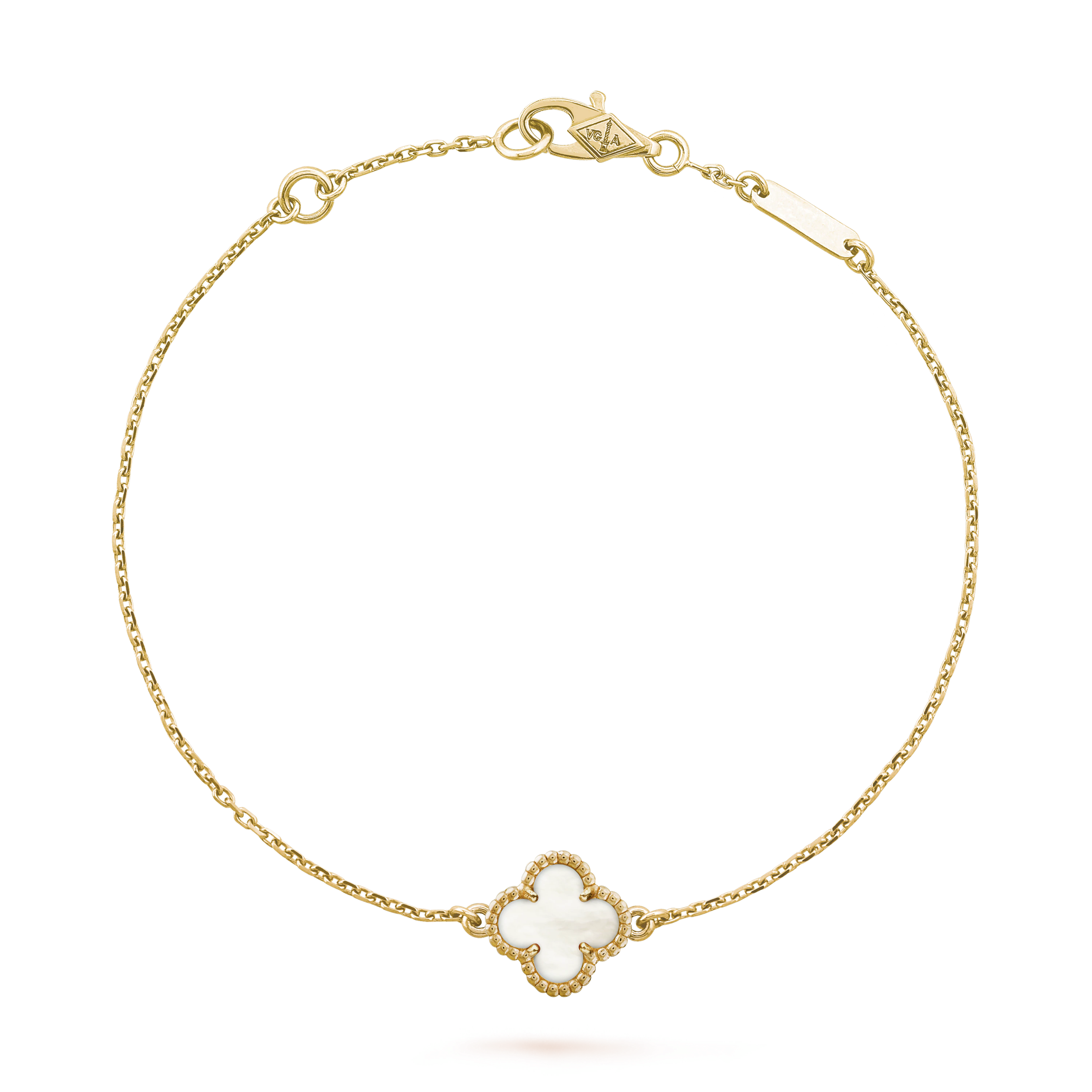 Sweet Alhambra bracelet 18K yellow gold, Mother-of-pearl - Van Cleef & Arpels