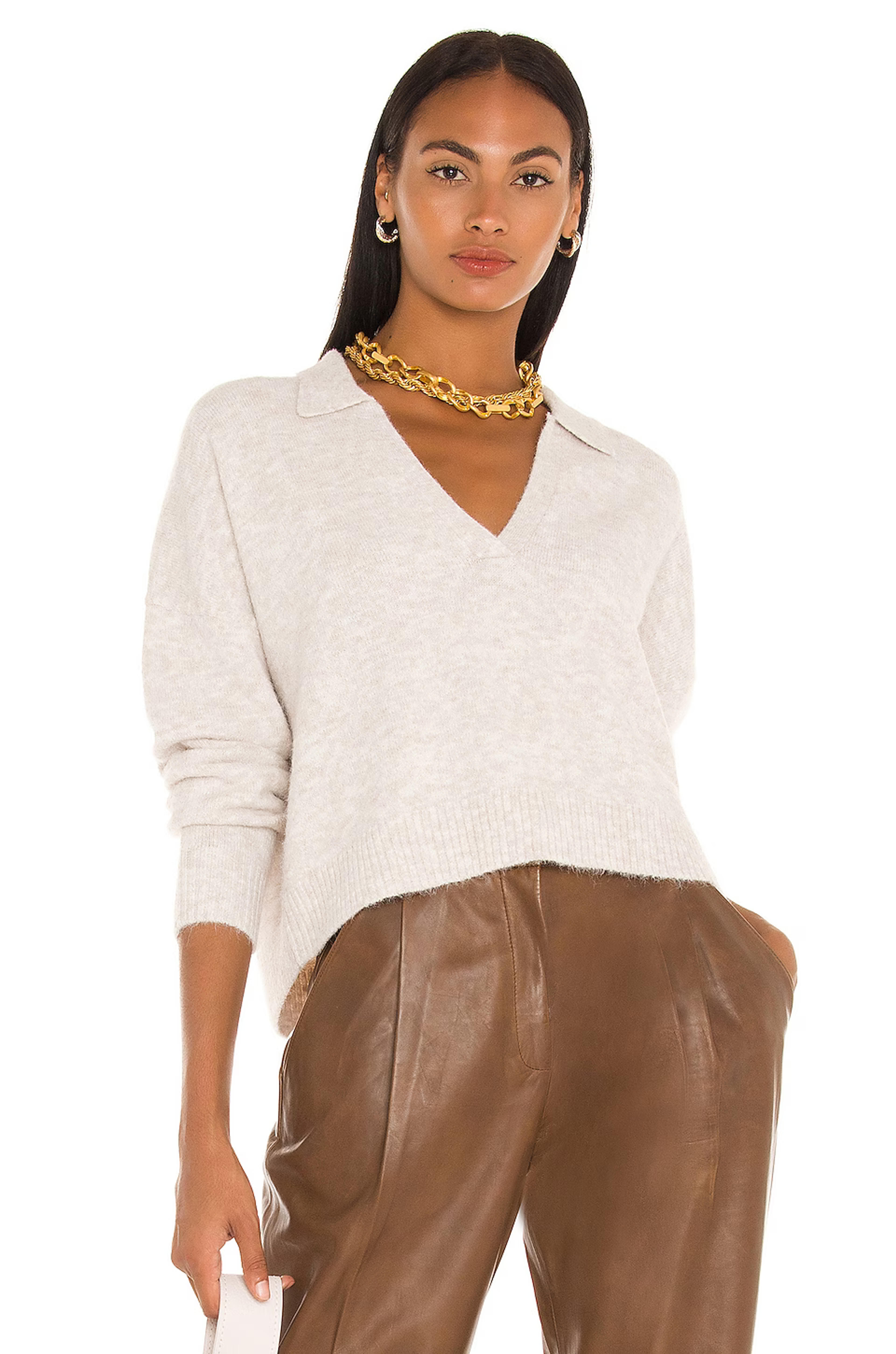 Central Park West Robbie Sweater in Oatmeal | REVOLVE