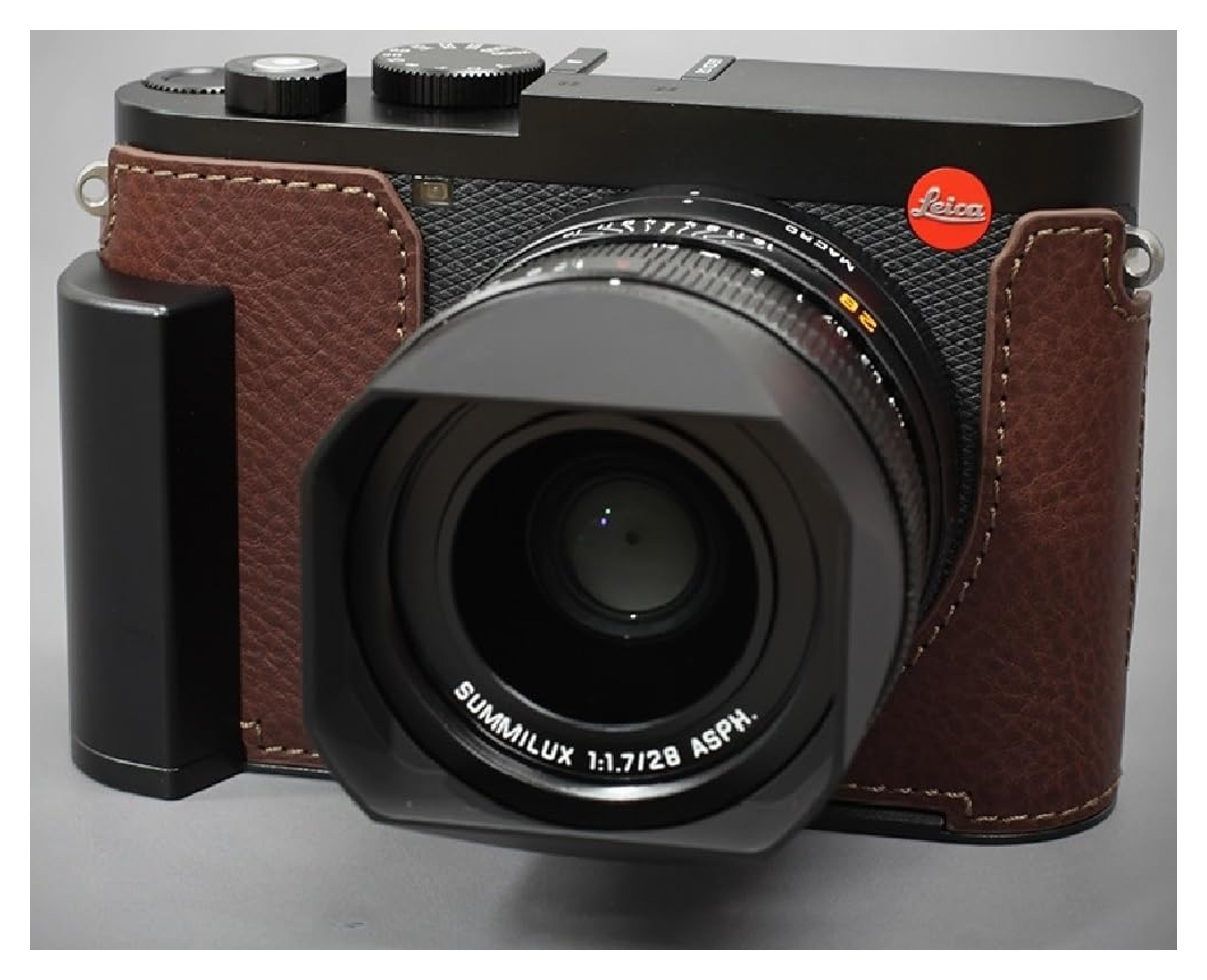 Amazon.com: LIM'S Genuine Italy Leather Camera Half Case Metal Grip Dovetail Plate for Leica Q3 [Brown] : Electronics