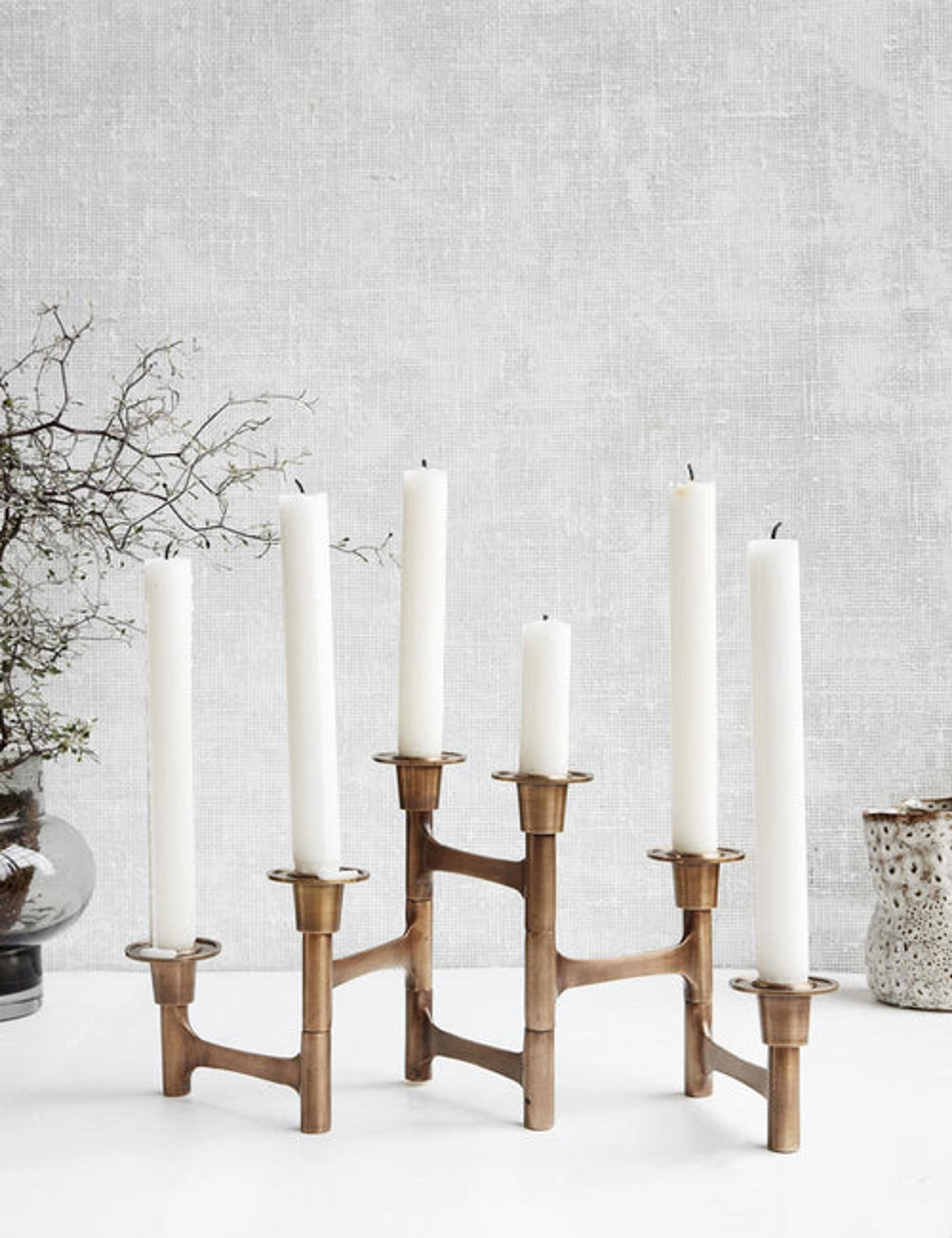 Amadeus Brass Candle Stand For 6 Candles