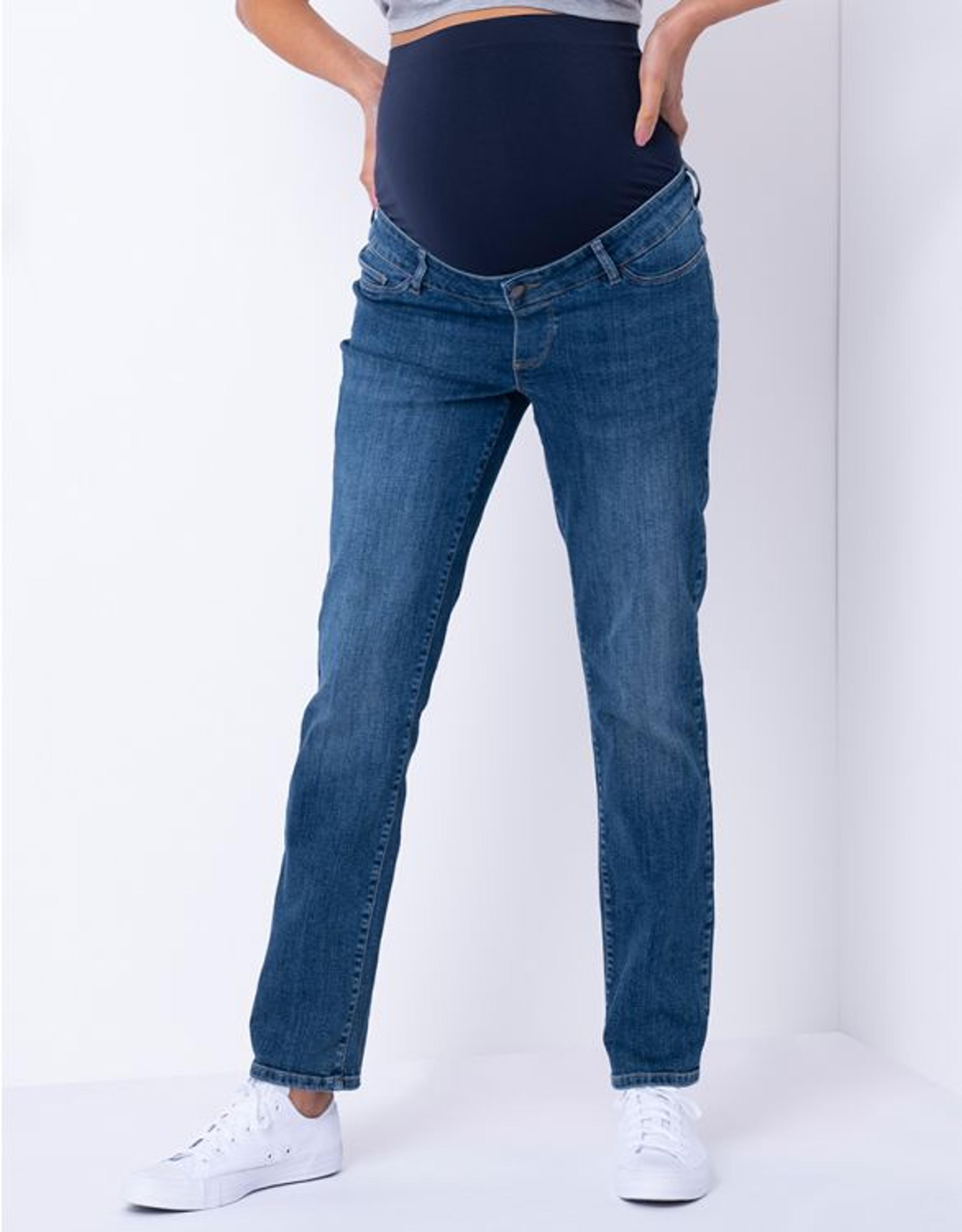 Dark Wash Straight Leg Maternity Jeans | Seraphine