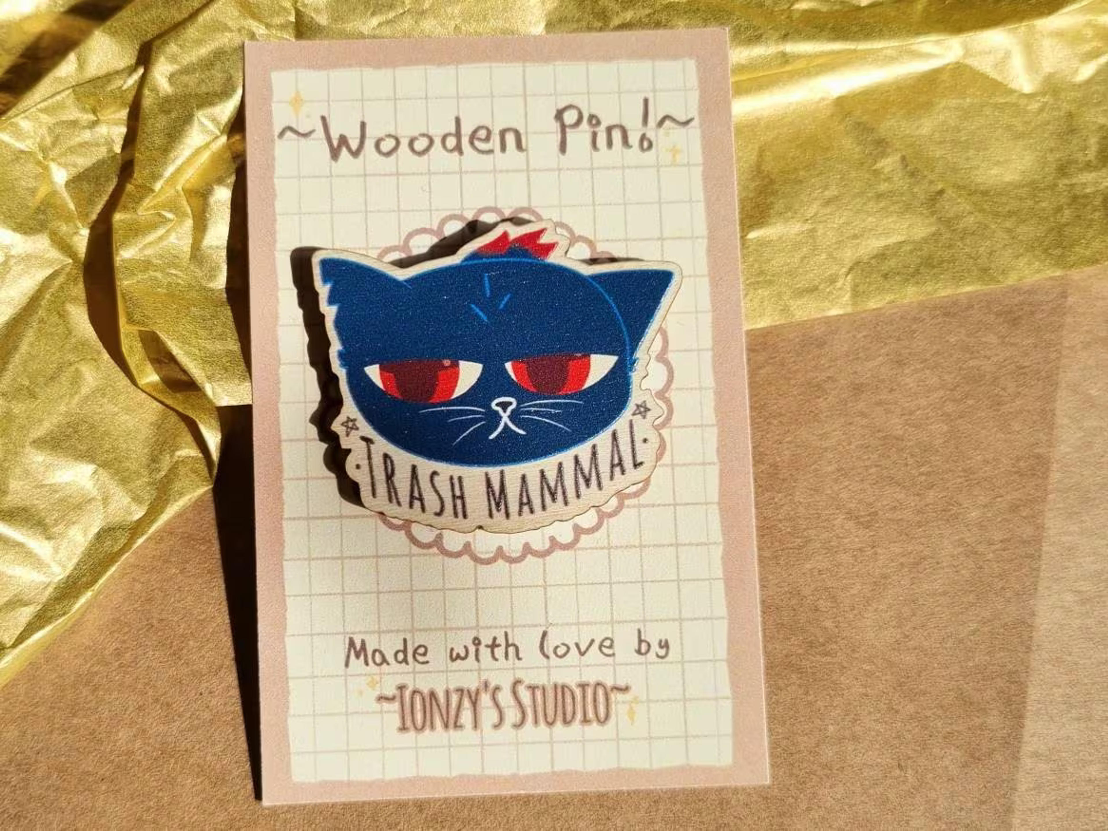 Trash Mammal Wooden Pin Inspired by NITW Ionzy's Studio - Etsy UK