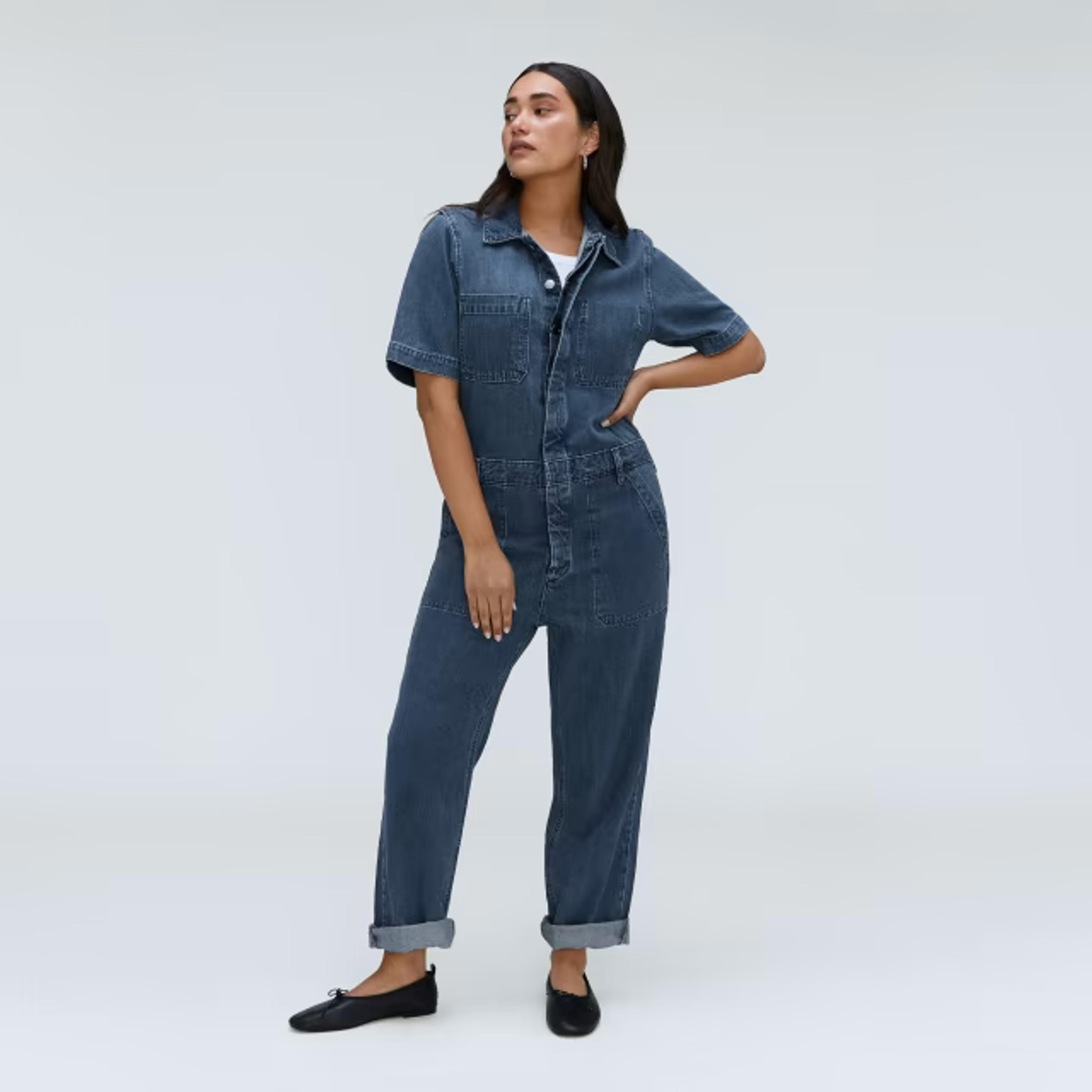 The Supersoft Jean Coverall Work Blue – Everlane