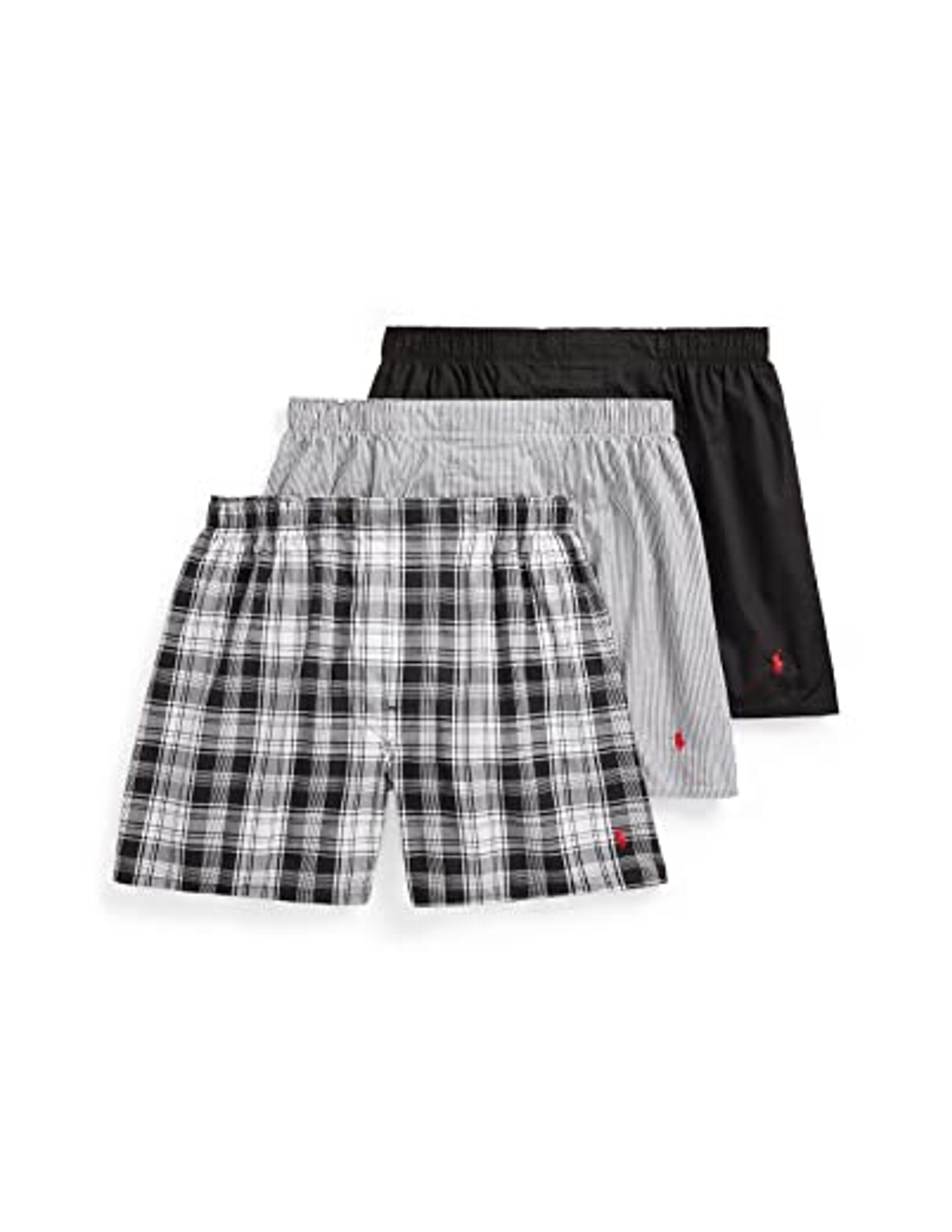 POLO Ralph Lauren Men's Classic Fit Cotton Woven Boxers 3-Pack