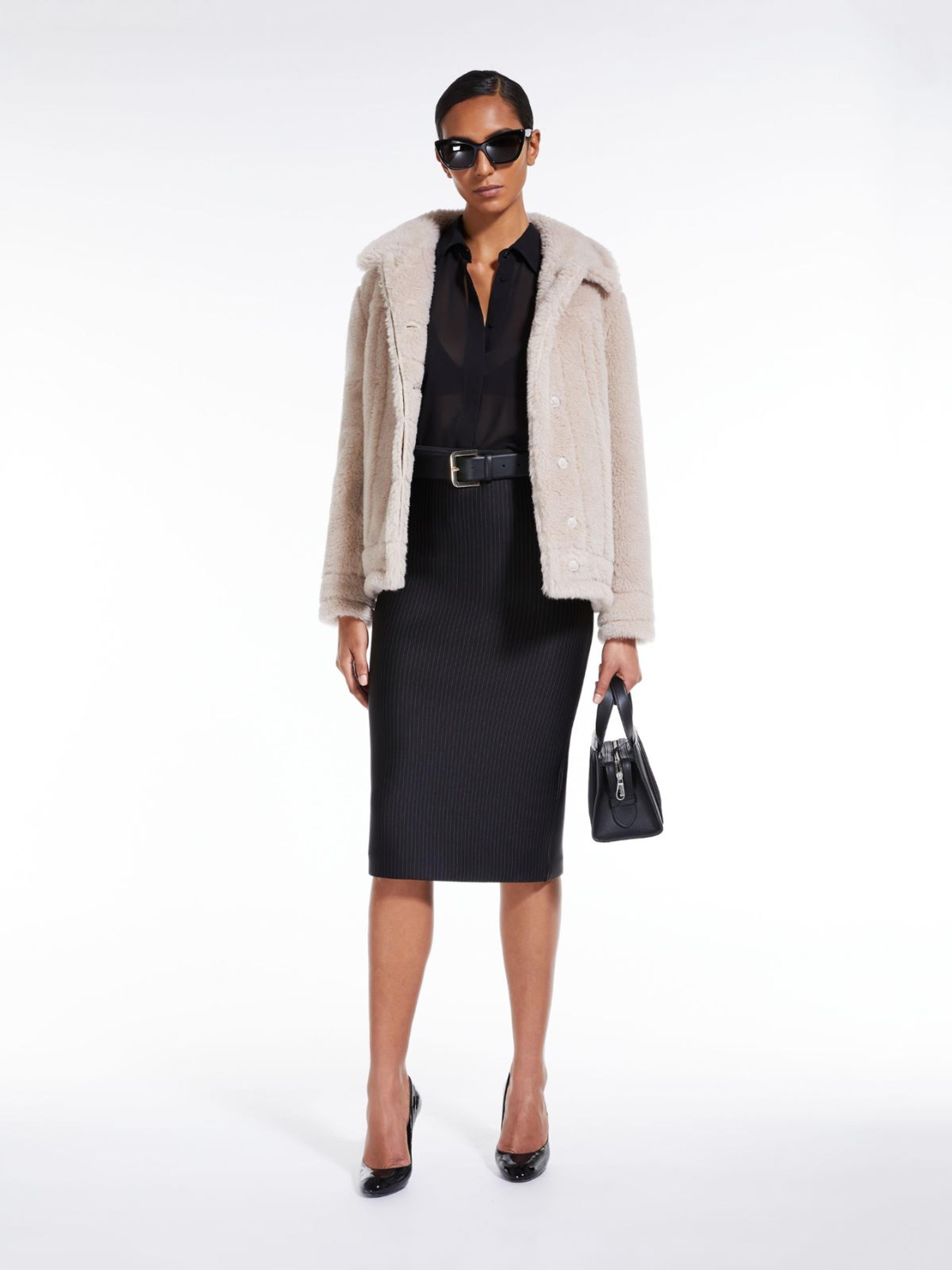 Short jacket in Teddy fabric, beige | "TEDDINO" Max Mara