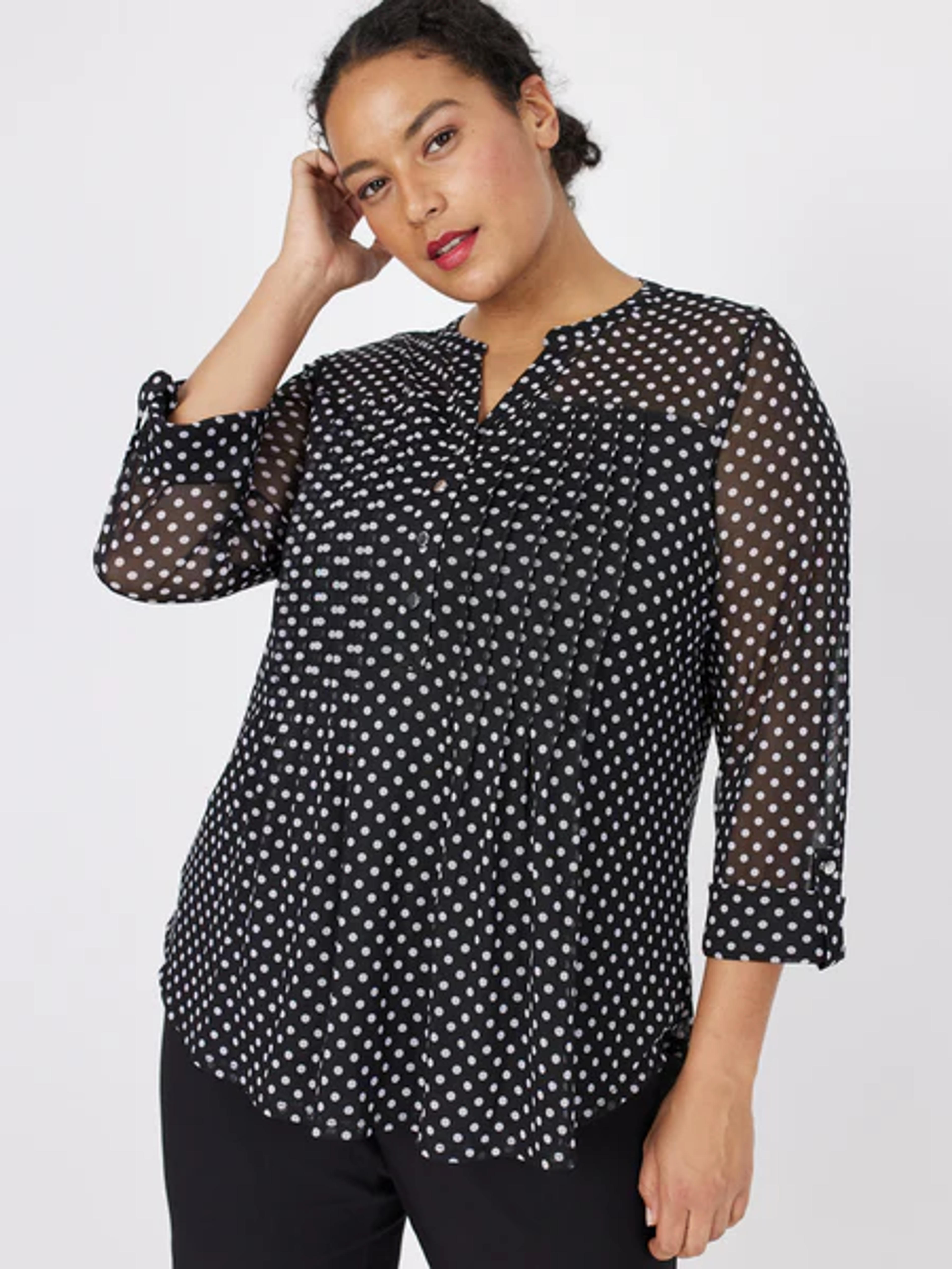 Women's Best Sellers Roz & Ali Dot Mesh Popover - Plus