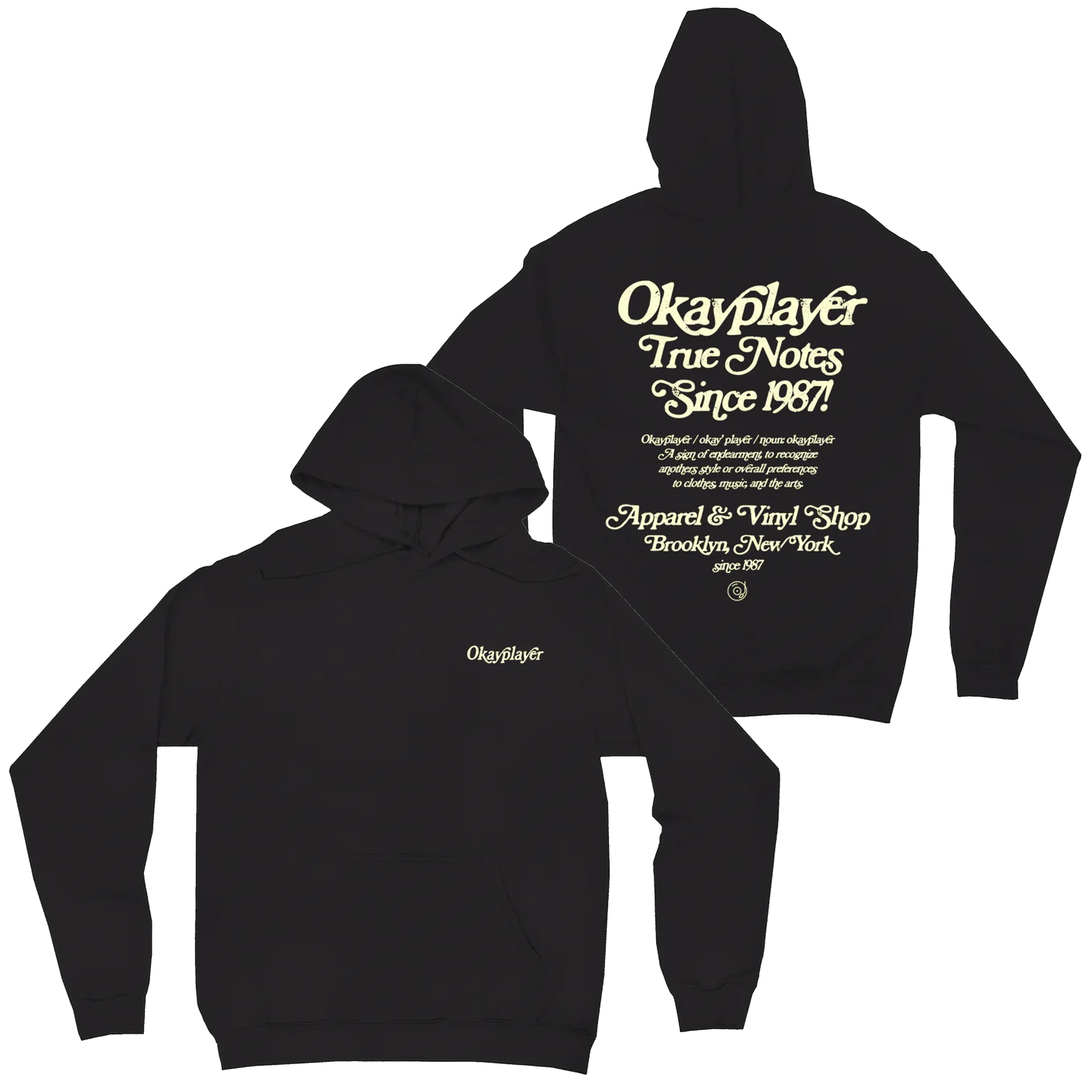 Okayplayer True Notes Black Hooded Sweatshirt